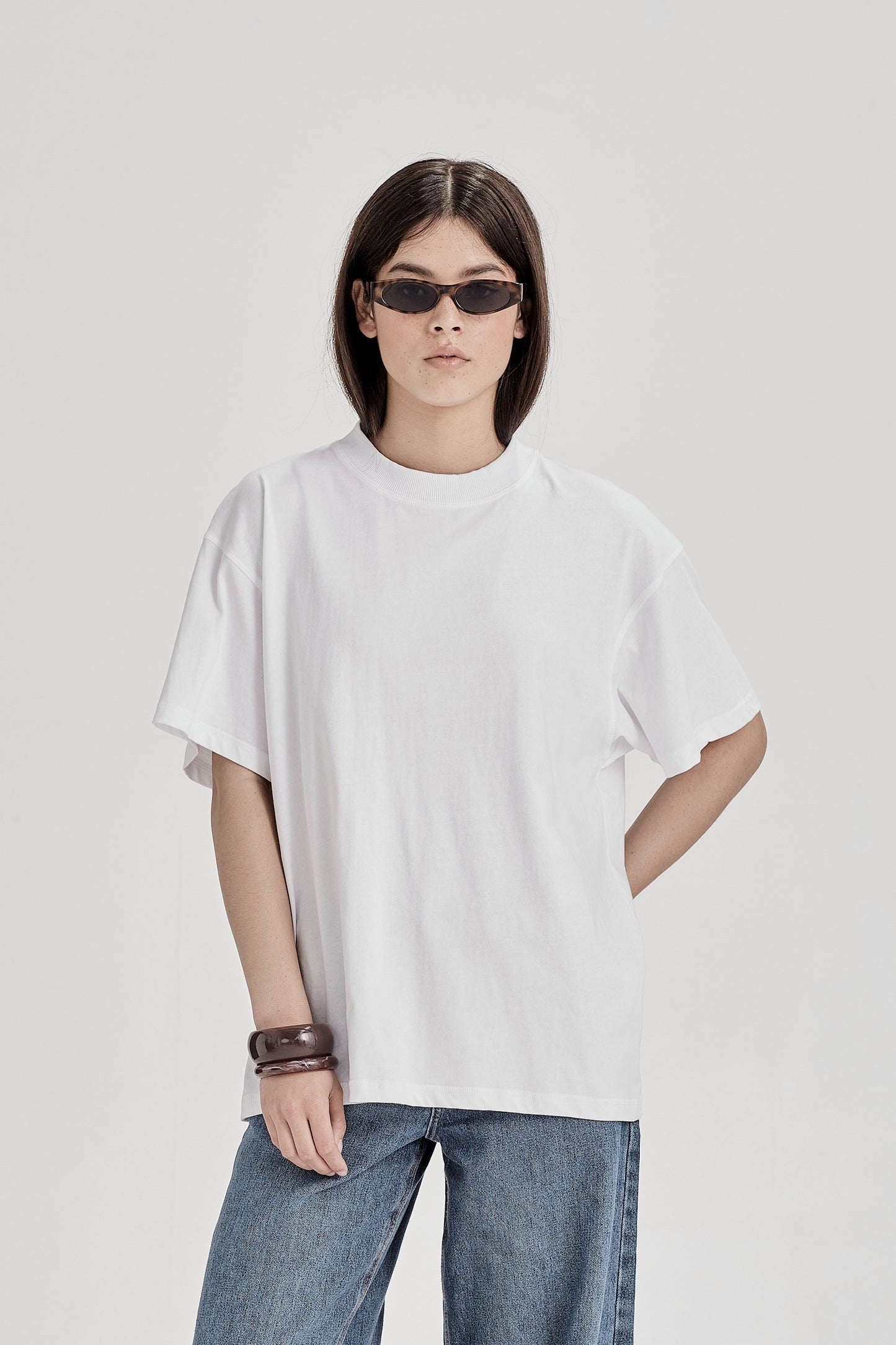 WOMENS BOY TEE, WHITE