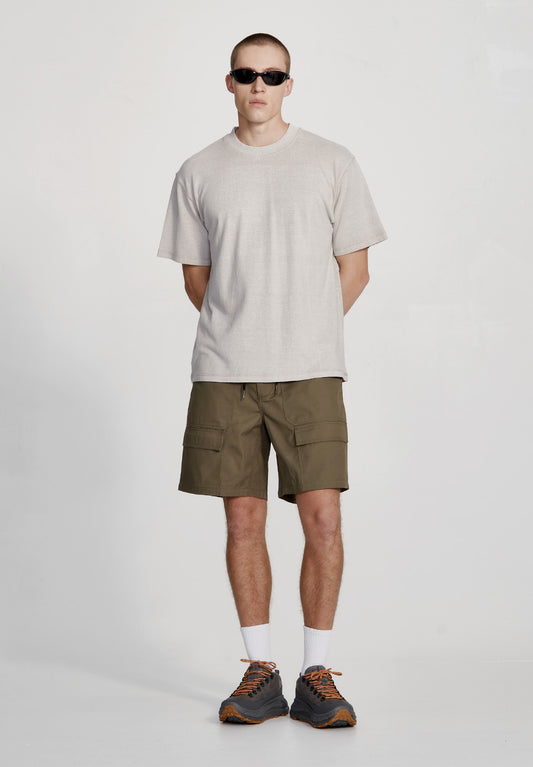 DRILL UTILITY SHORT, KHAKI