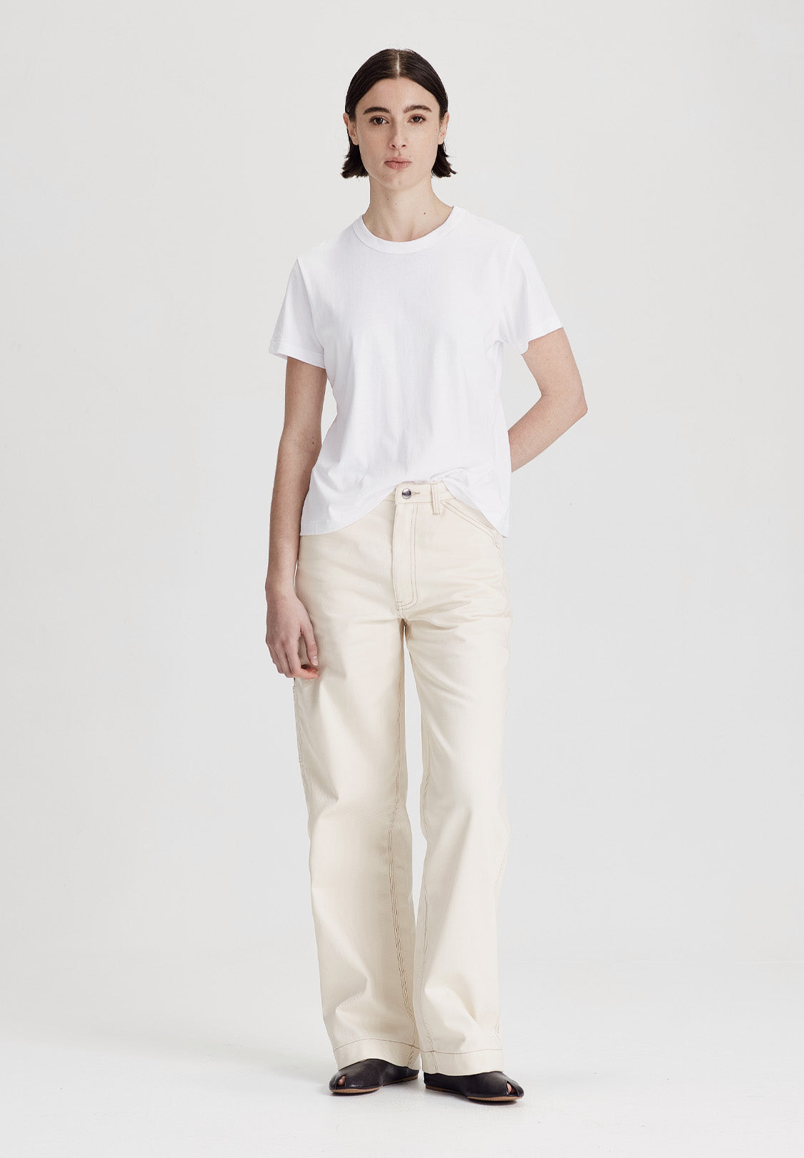 WOMENS CARPENTER PANT, ECRU