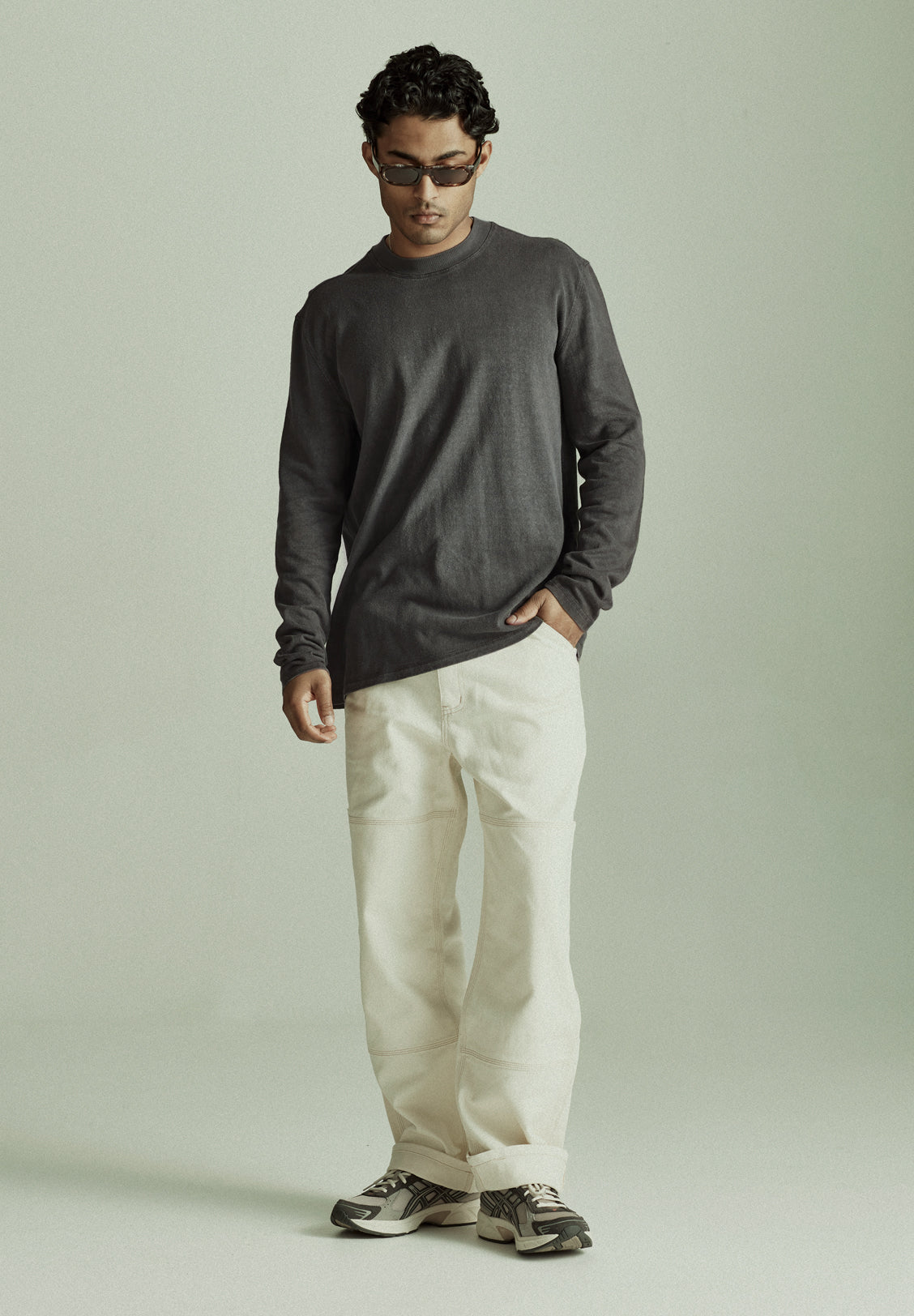 HEMP JERSEY LS, VINTAGE GREY