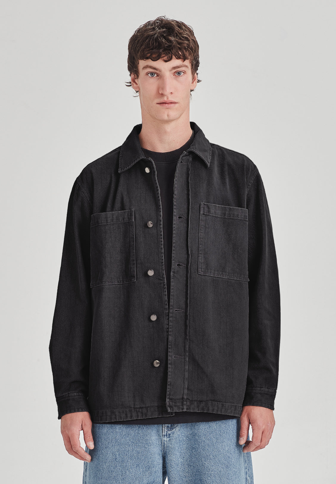 DRILL UTILITY SHACKET, VINTAGE BLACK