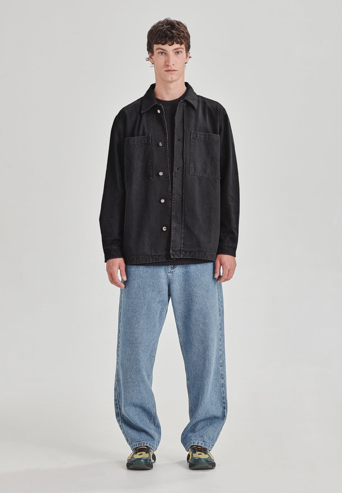 DRILL UTILITY SHACKET, VINTAGE BLACK