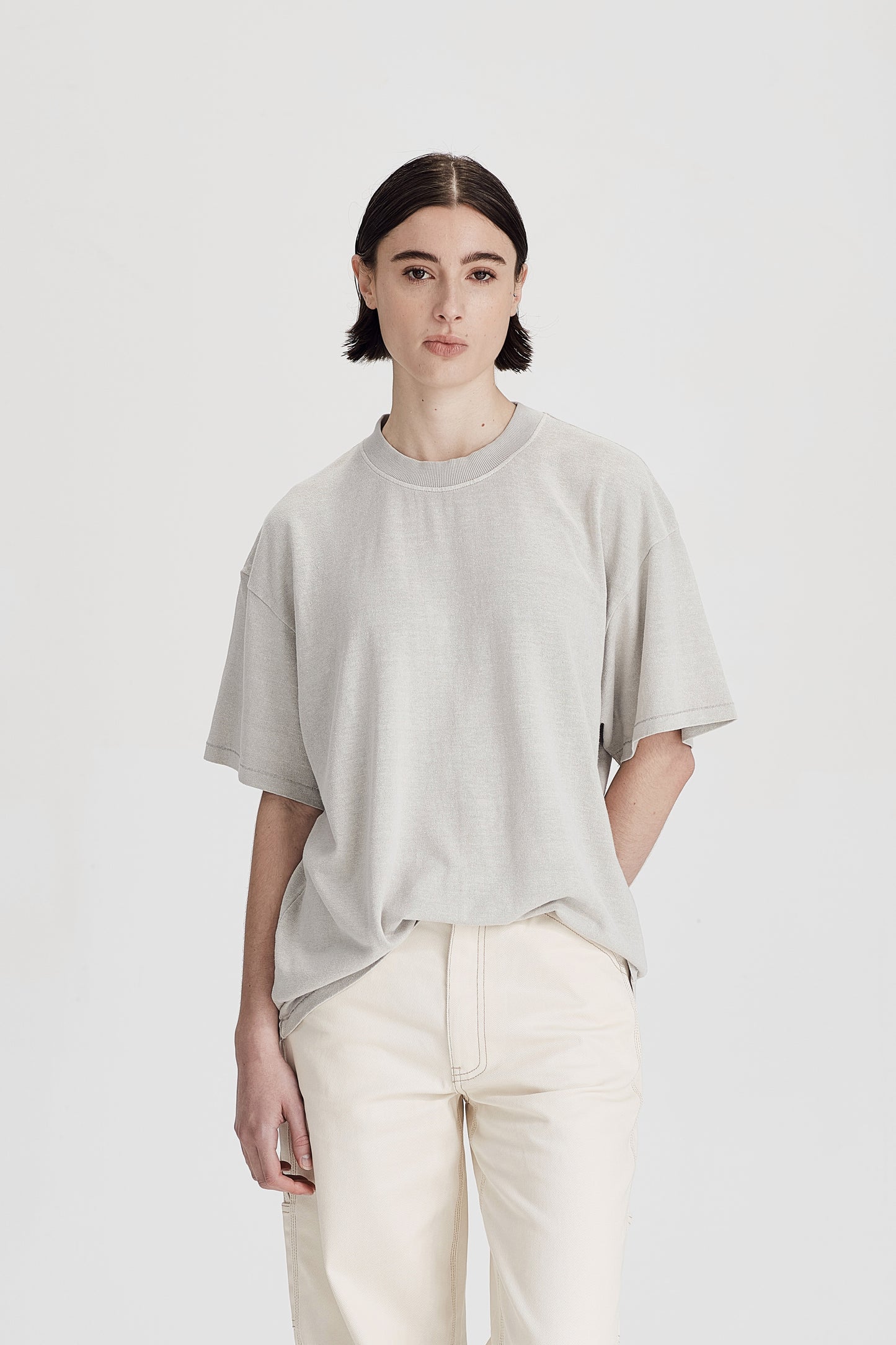 HEMP JERSEY BOY TEE, VINTAGE STONE