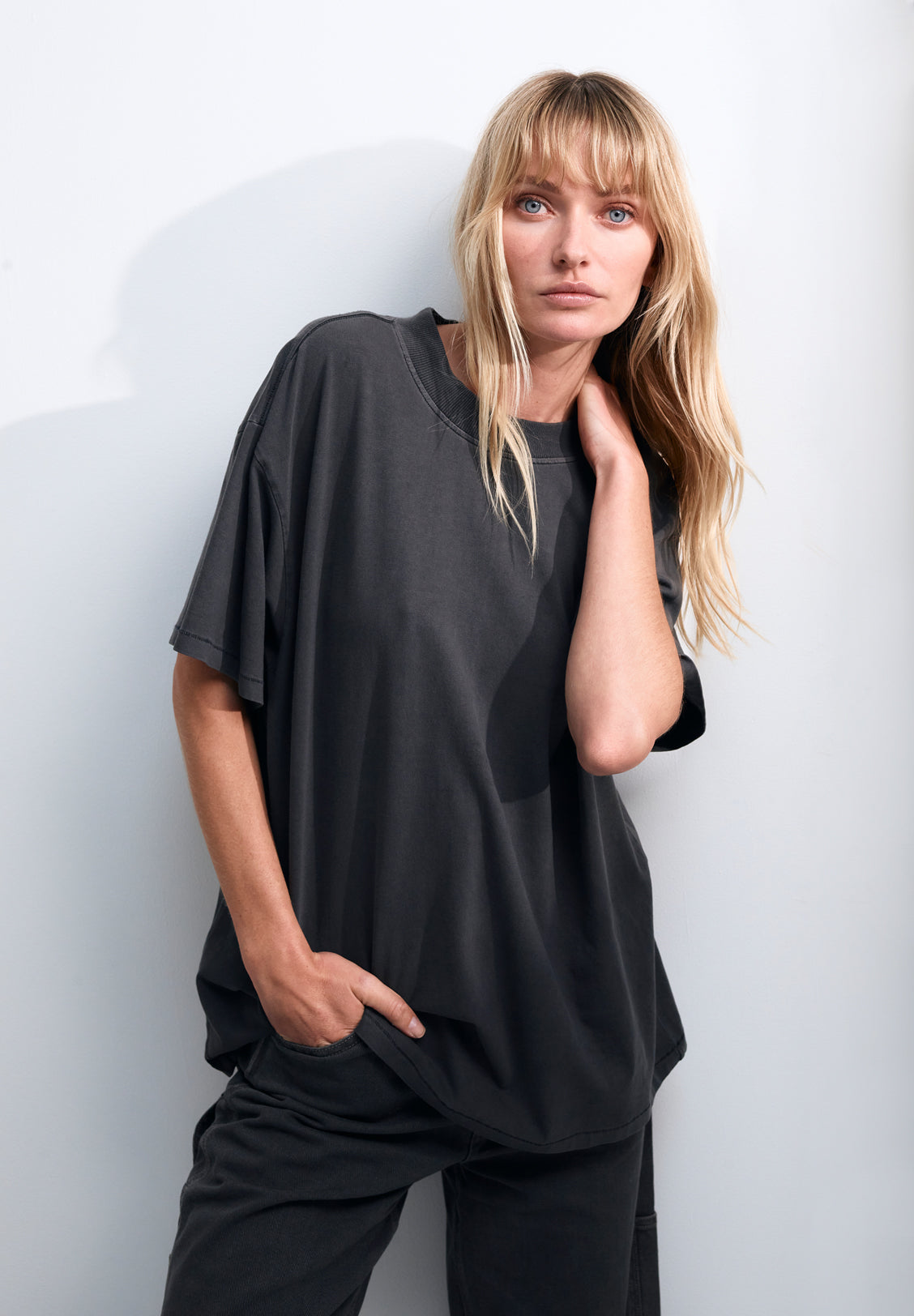 WOMENS BOY TEE, VINTAGE GREY