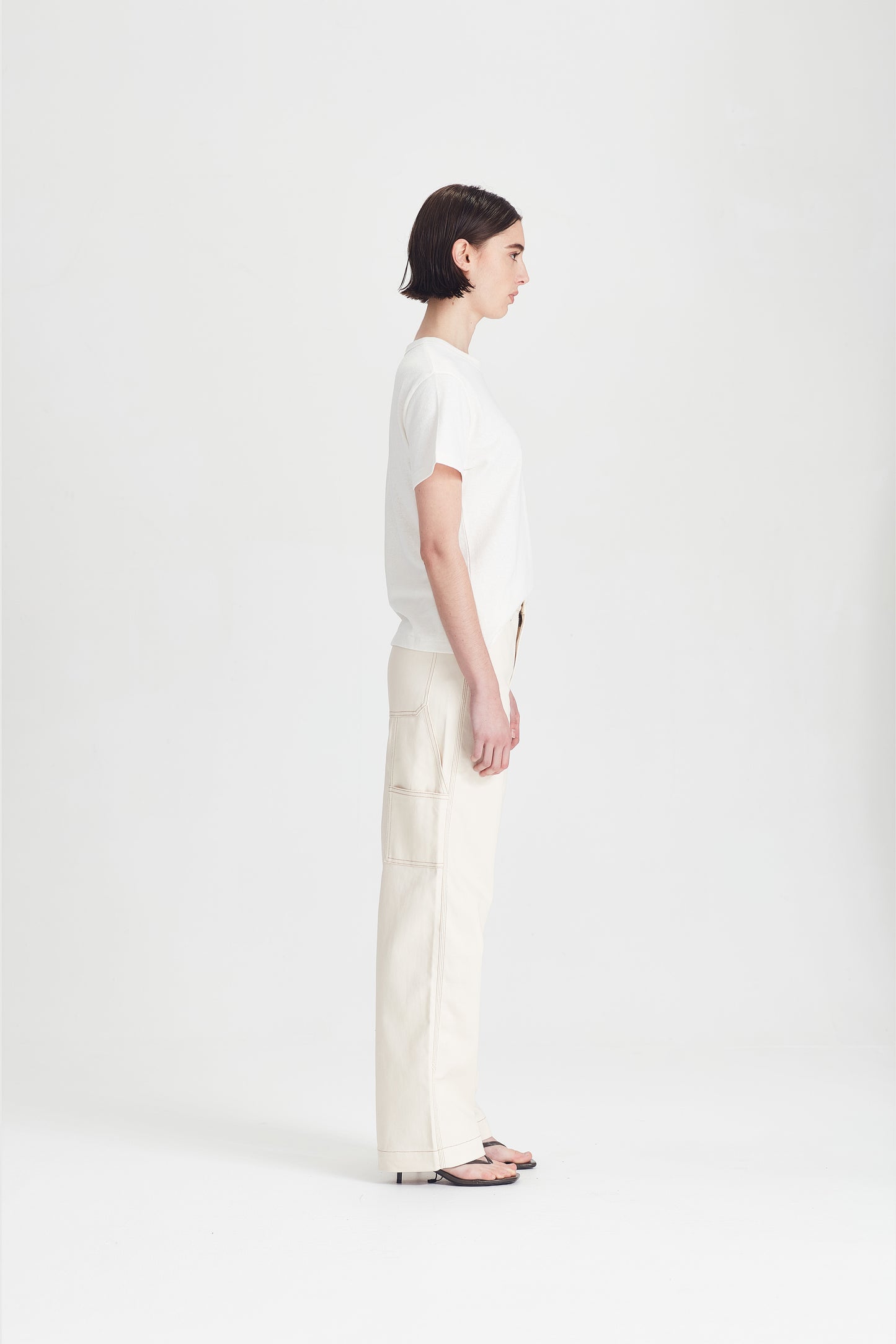 HEMP JERSEY CLASSIC TEE, RICE WHITE