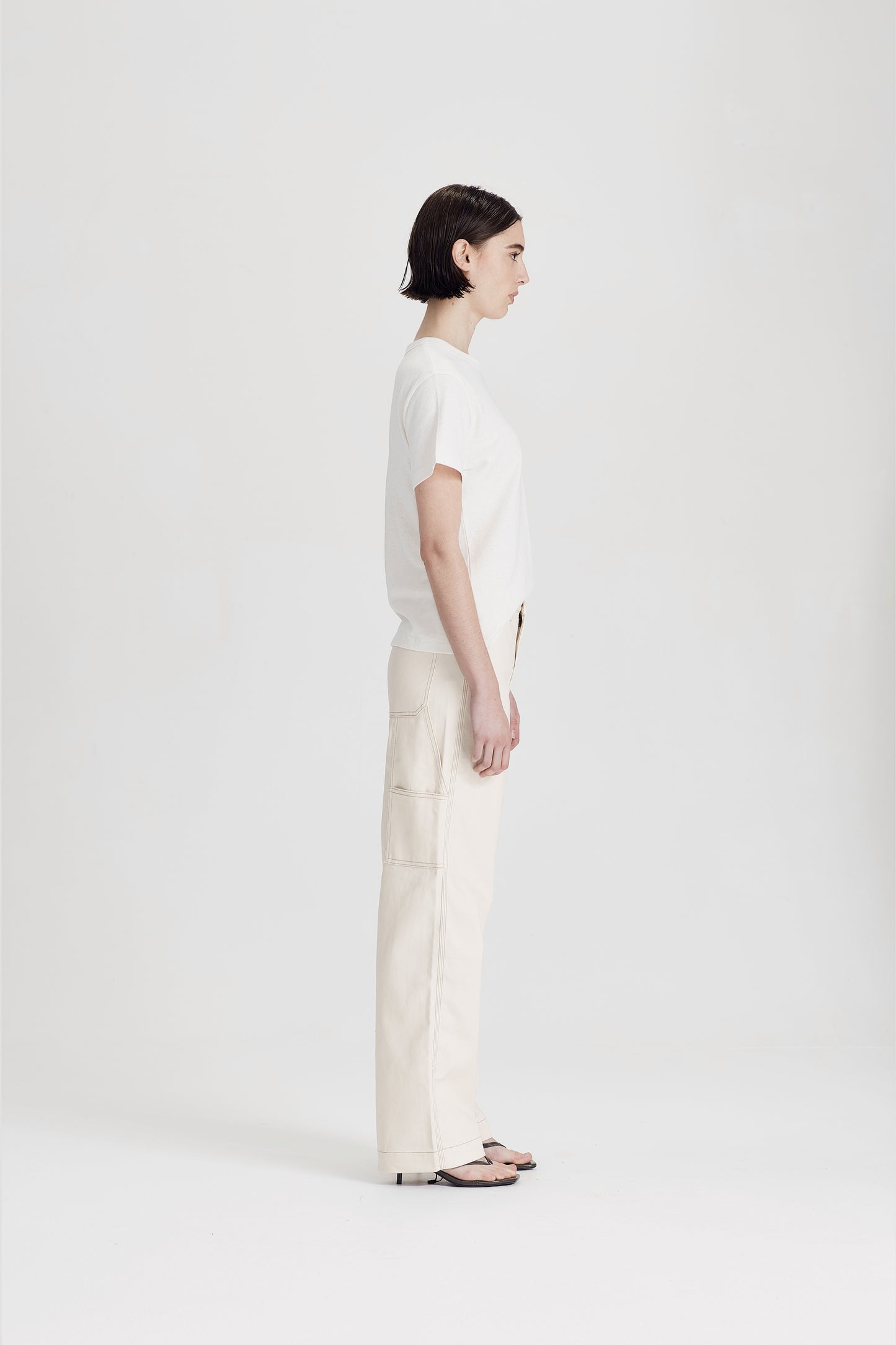 HEMP JERSEY CLASSIC TEE, RICE WHITE