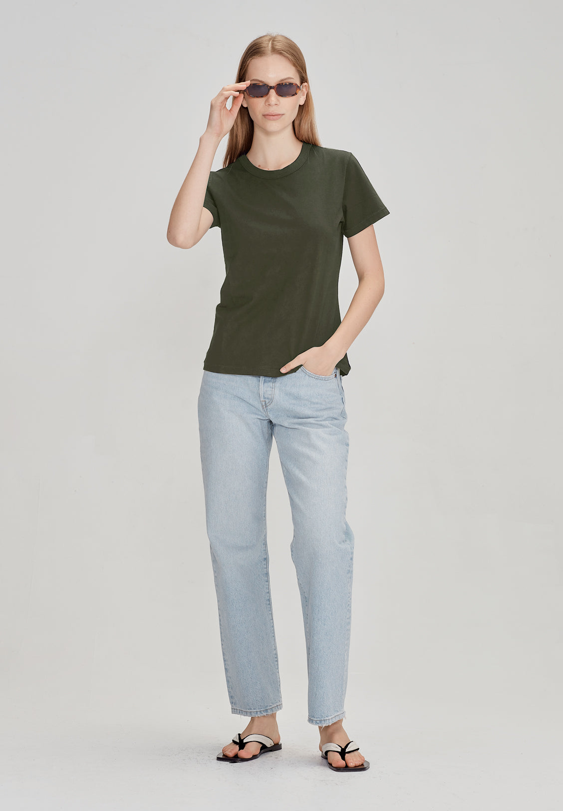 WOMENS CLASSIC TEE, KHAKI