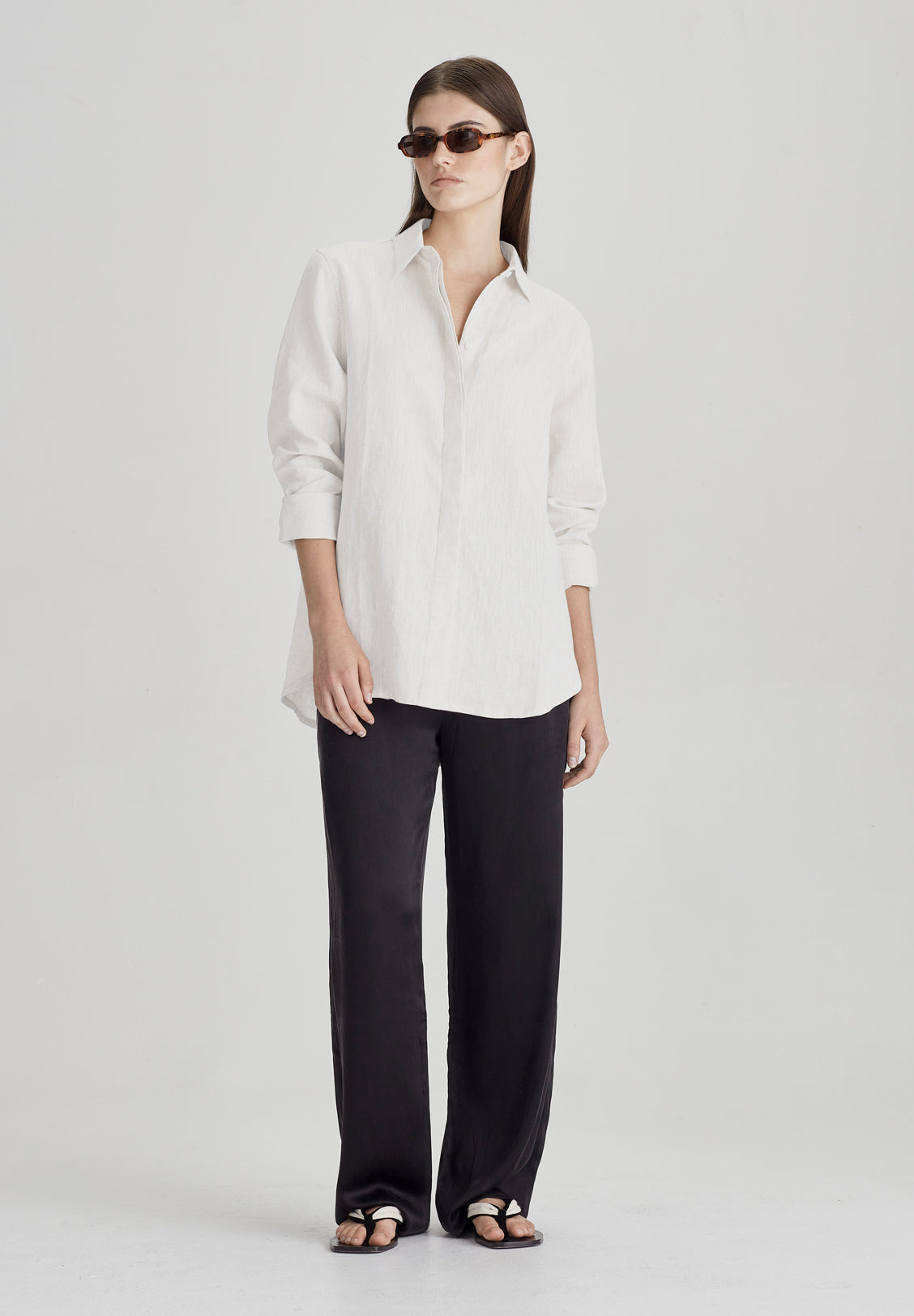 CLASSIC LINEN SHIRT, WHITE