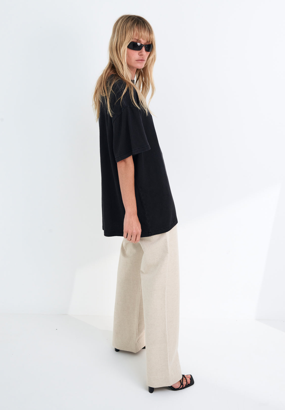 TAILORED RELAXED LEG PANT, NATURAL