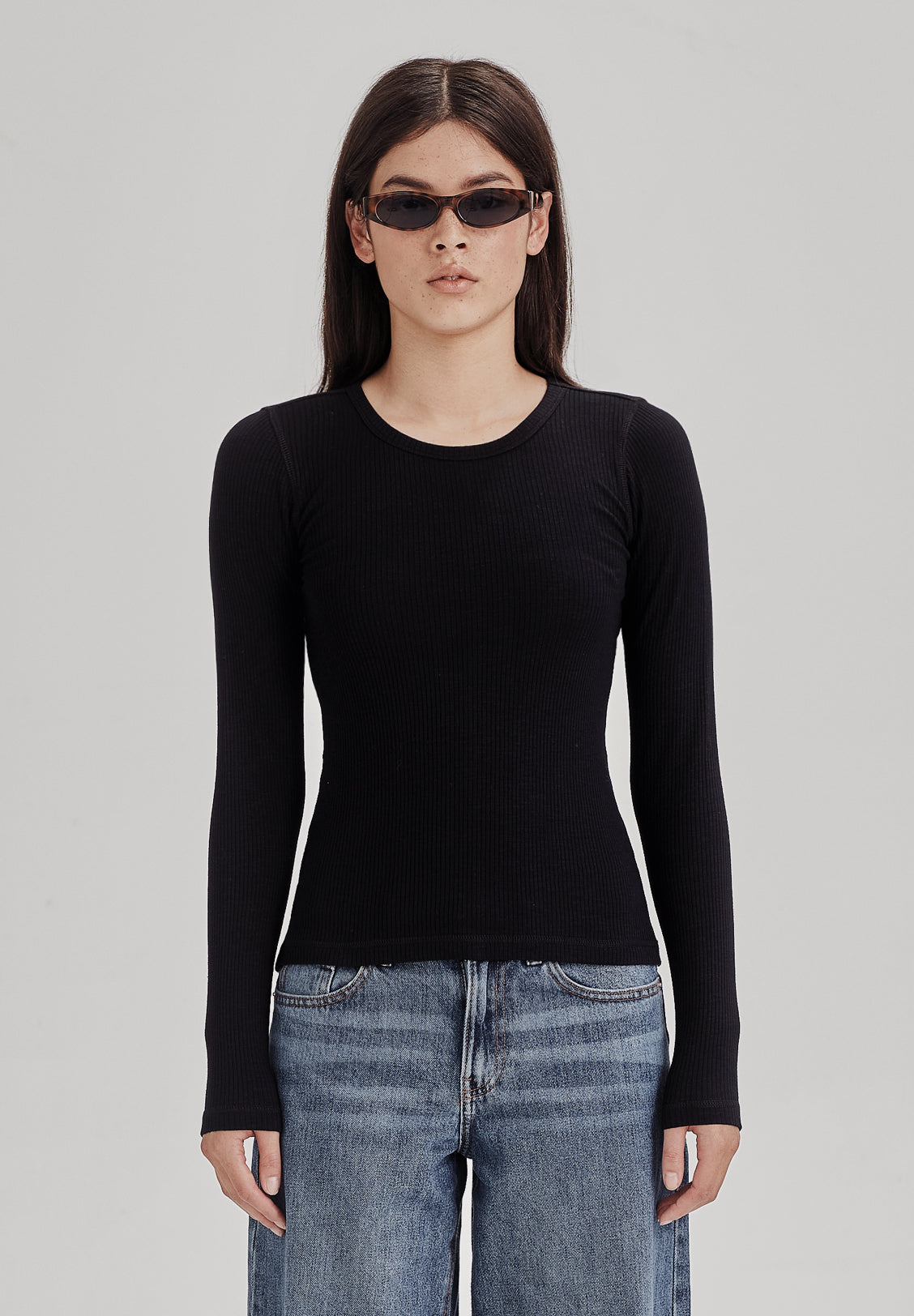 BASE RIB LS, BLACK