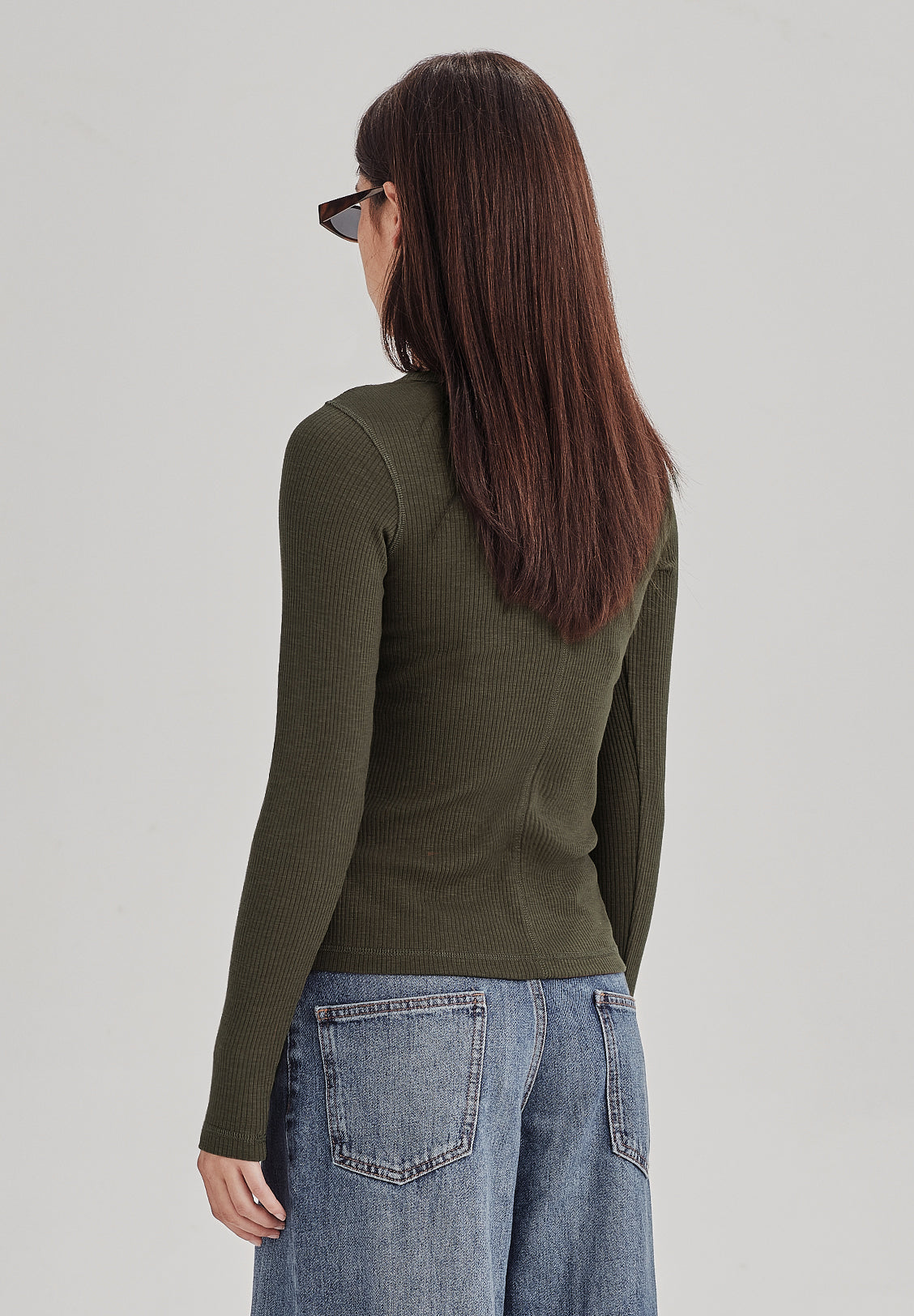 BASE RIB LS, KHAKI