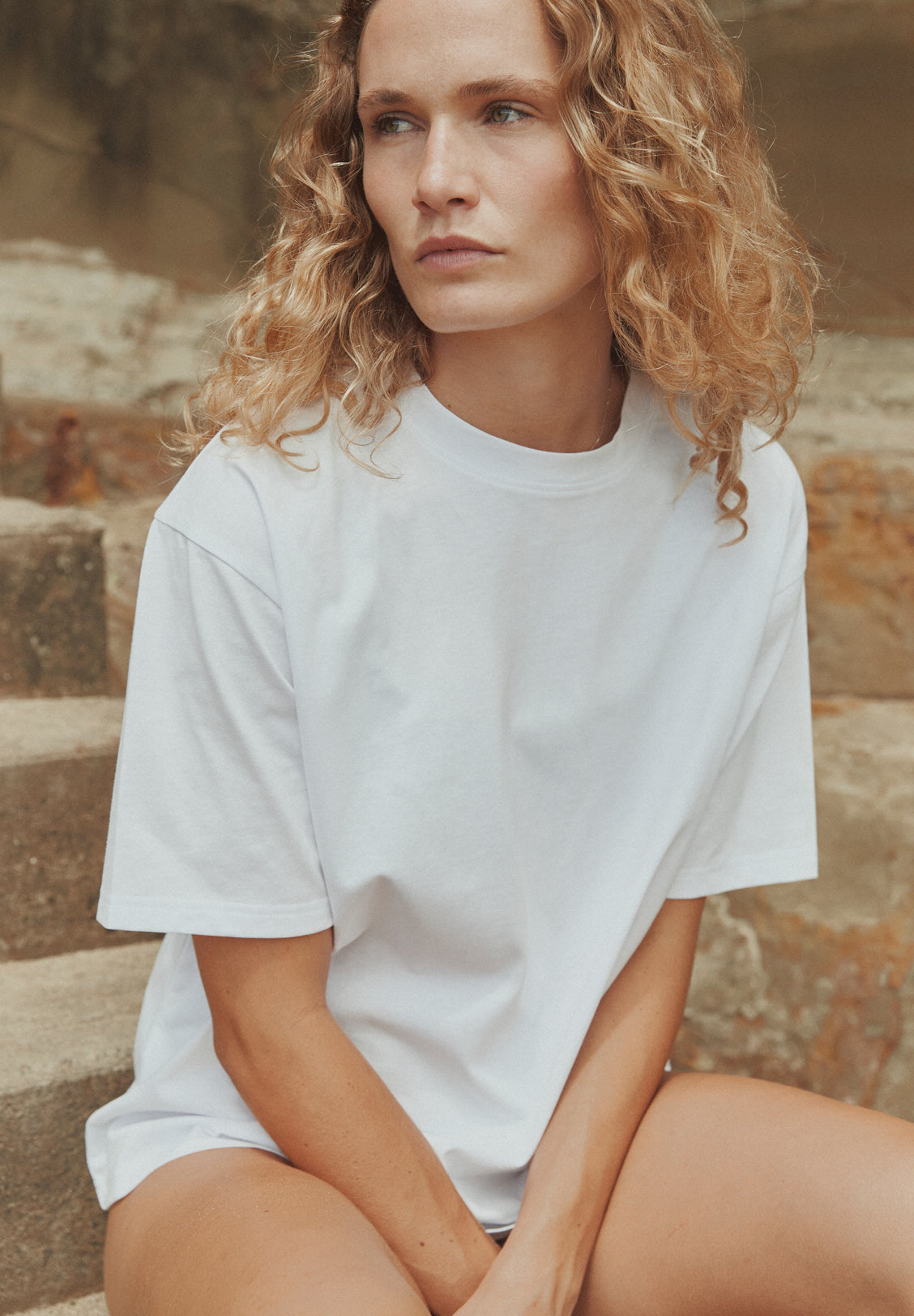 WOMENS RELAXED TEE, WHITE