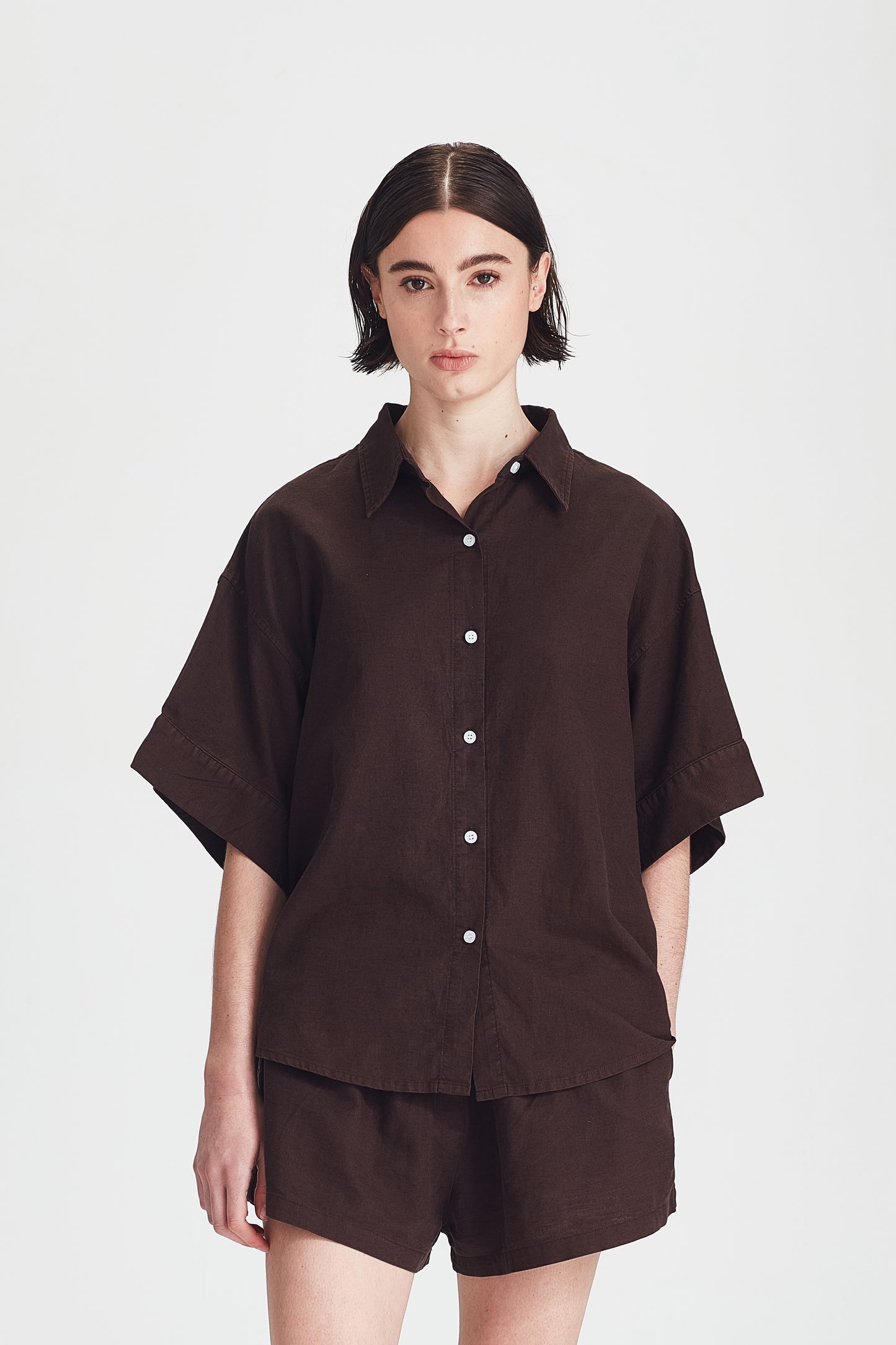 BOYFRIEND SHIRT, COCOA