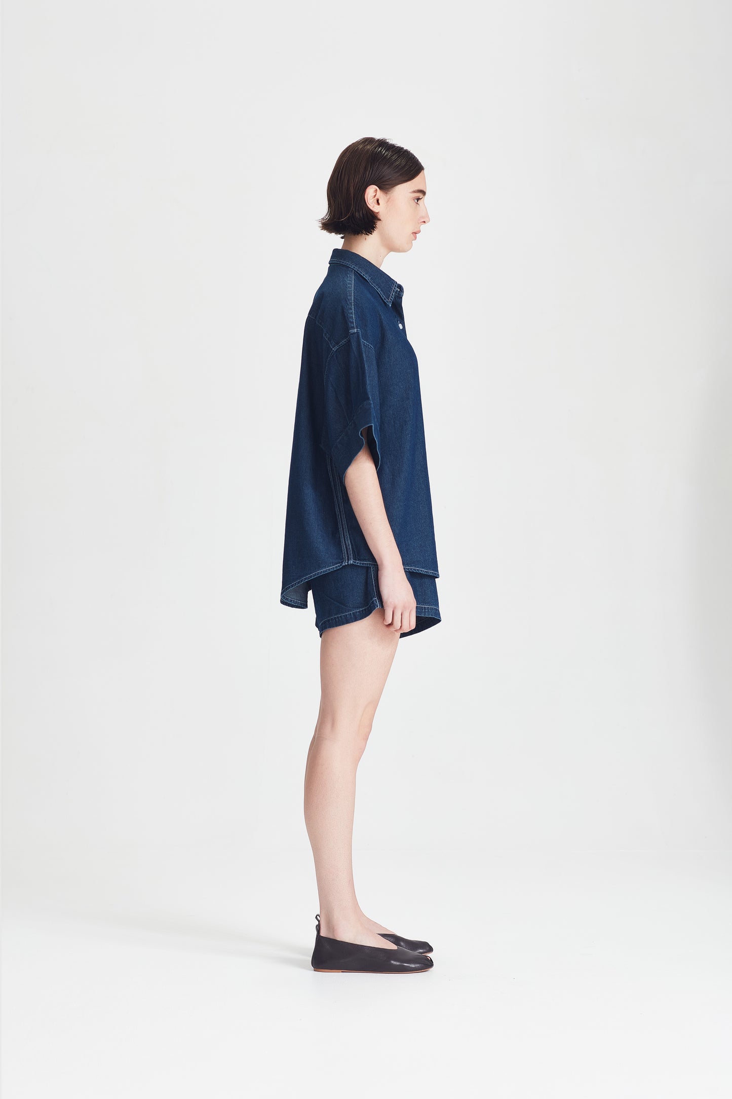 BOYFRIEND SHIRT, DARK CHAMBRAY