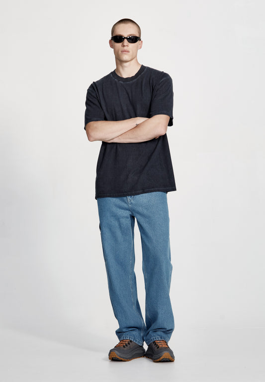 HEMP JERSEY STUDIO TEE, VINTAGE MIDNIGHT