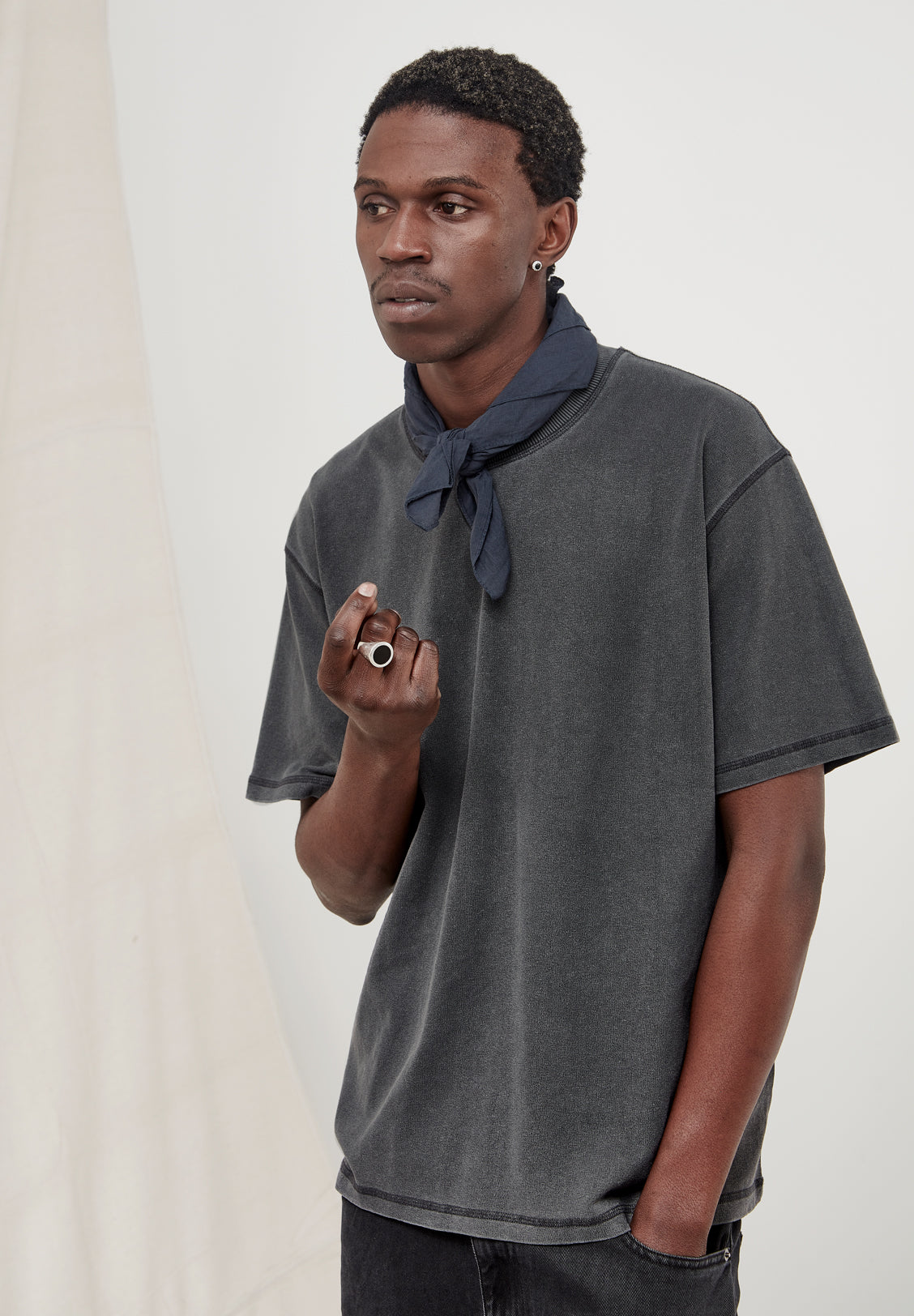 HEMP JERSEY SS TEE, VINTAGE GREY