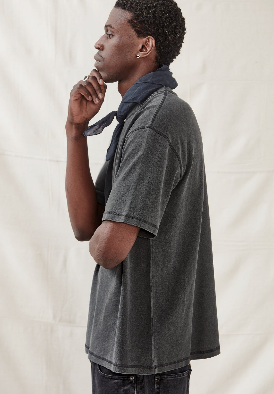 HEMP JERSEY SS TEE, VINTAGE GREY
