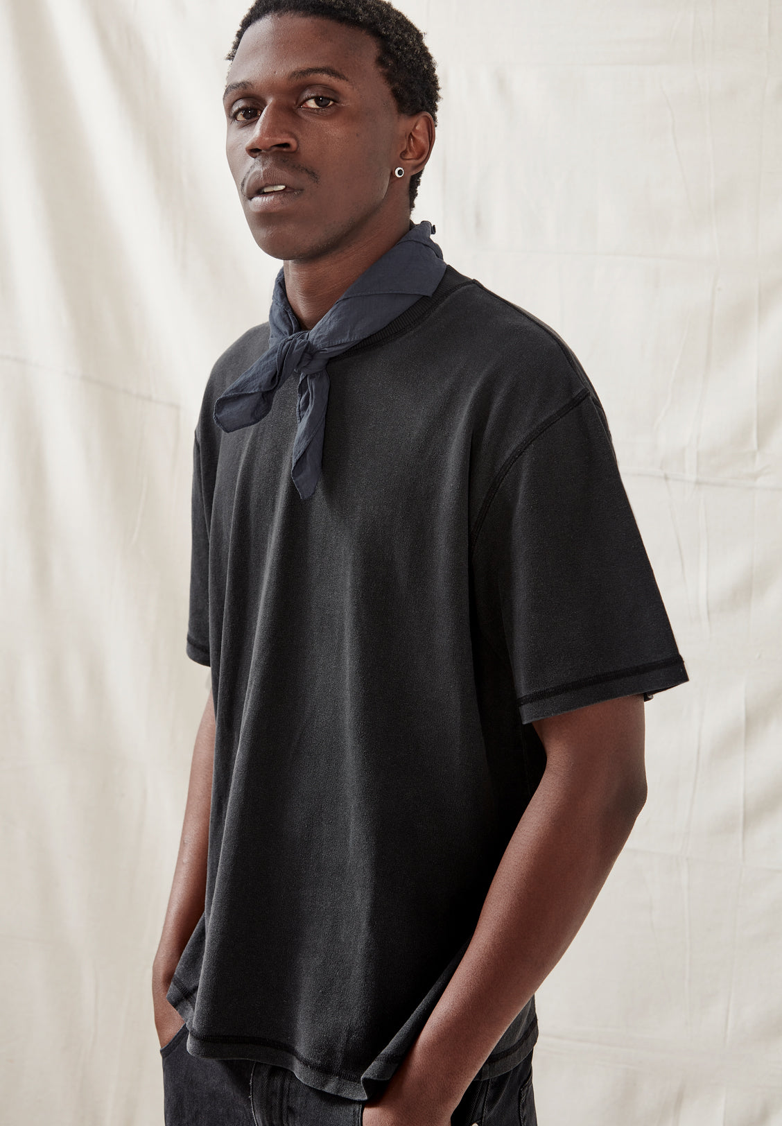 HEMP JERSEY SS TEE, VINTAGE BLACK