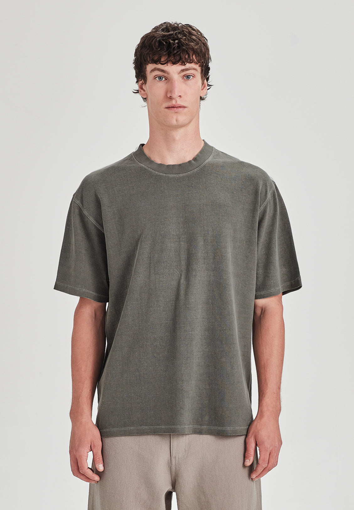 HEMP JERSEY SS TEE, VINTAGE FOG