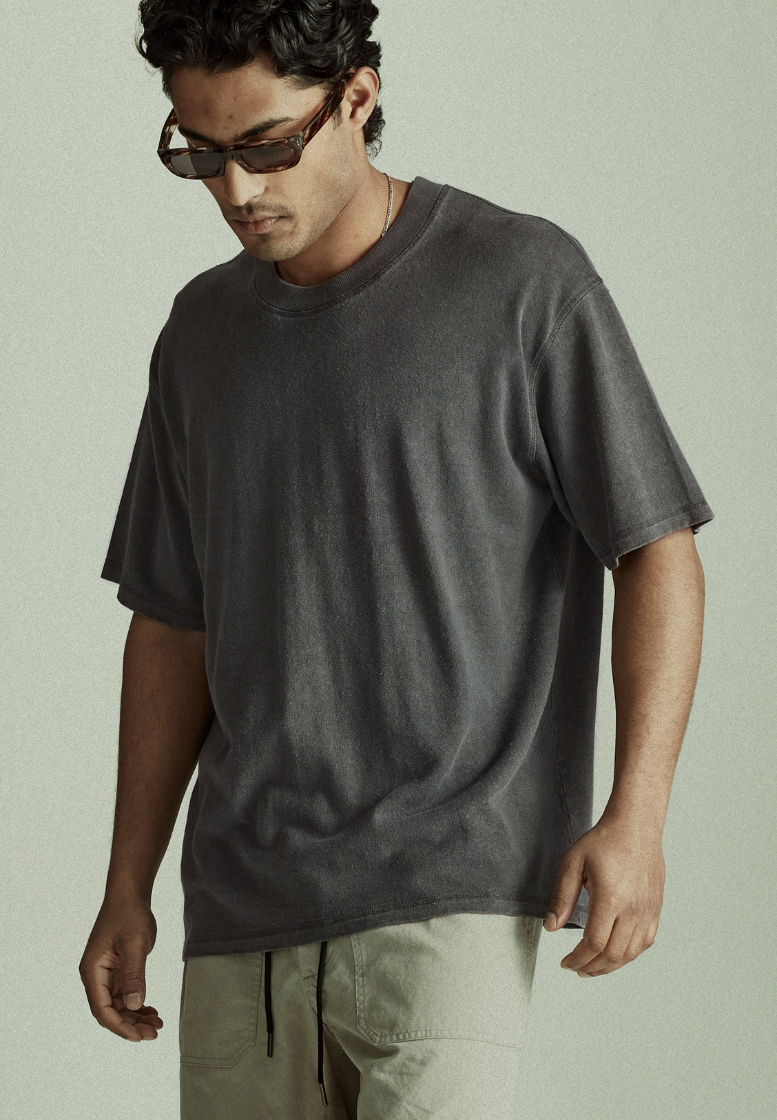 HEMP JERSEY SS TEE, VINTAGE GREY