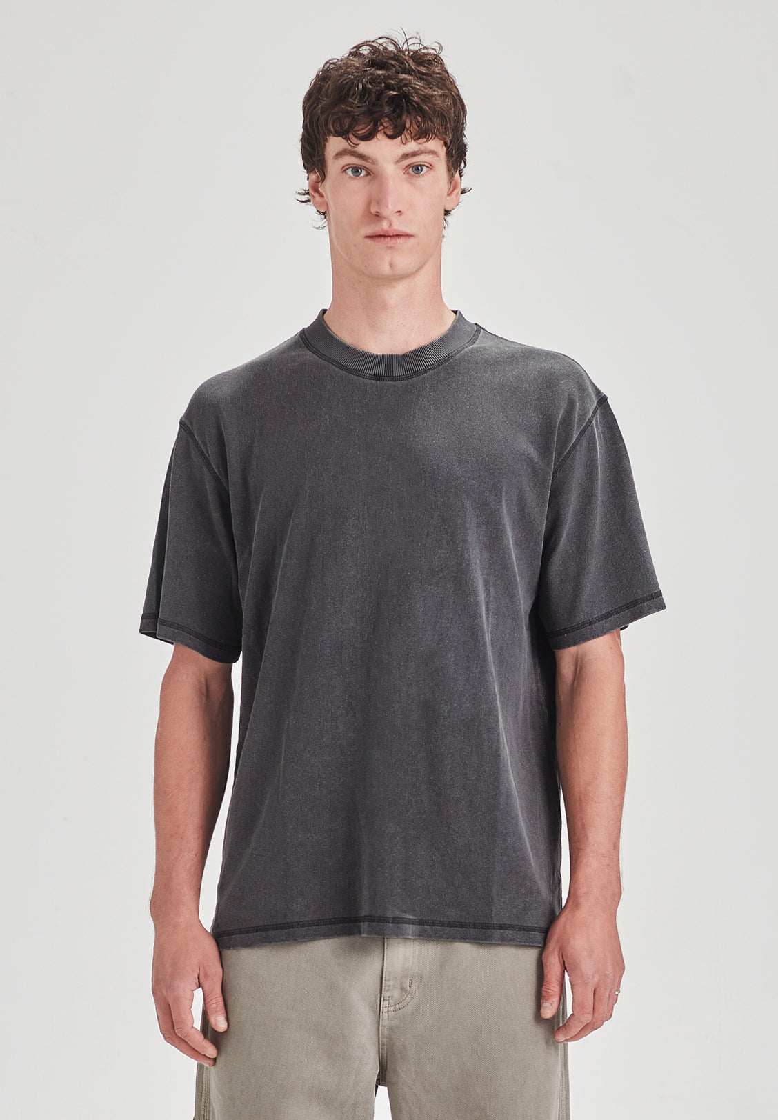 HEMP JERSEY SS TEE, VINTAGE GREY
