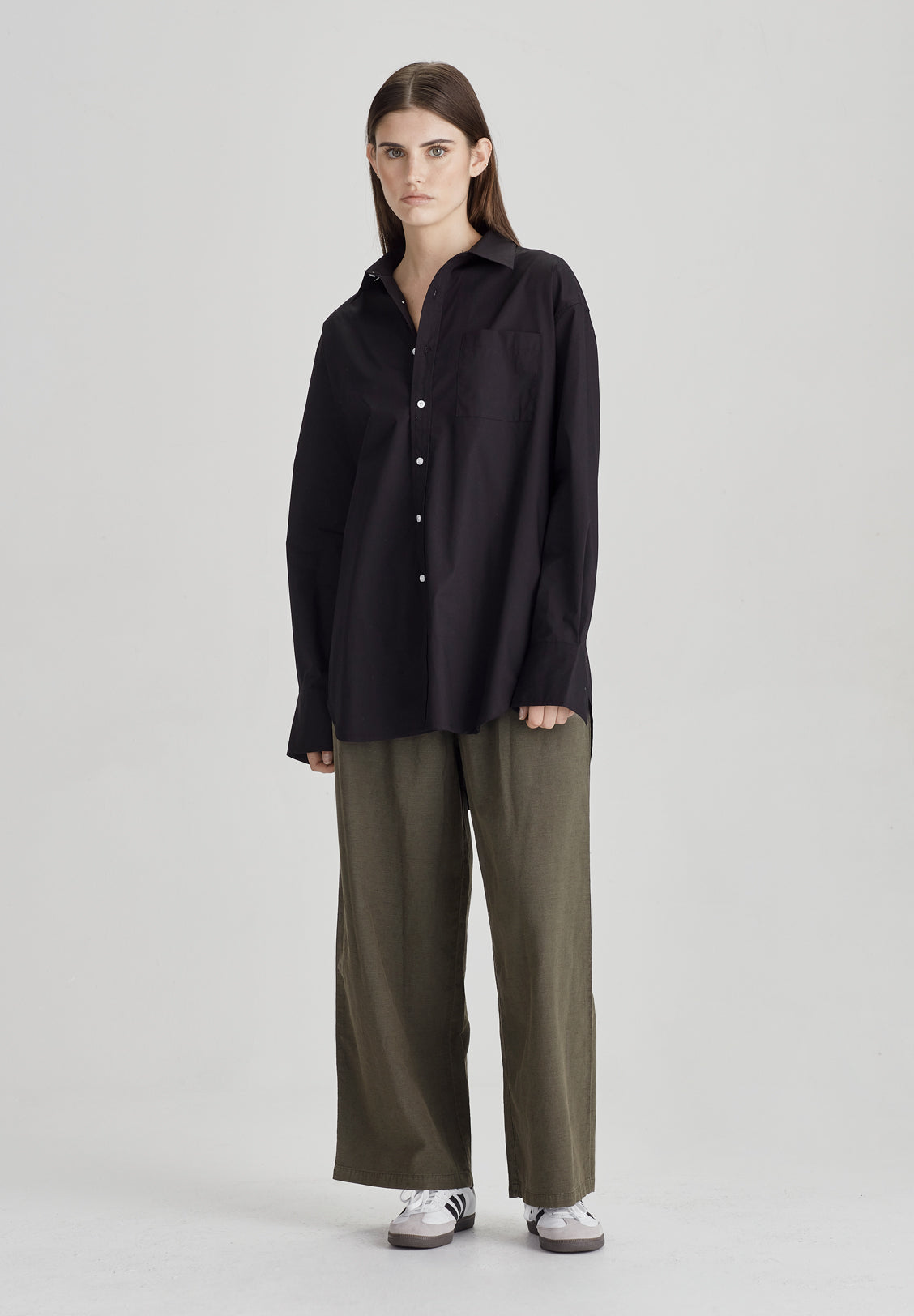 Oversized black shirt clearance womens