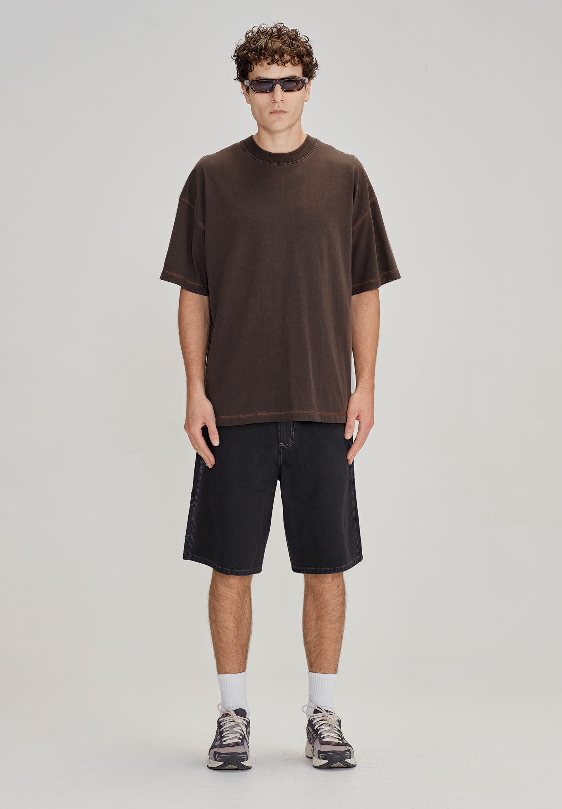 MENS CARPENTER SHORT, VINTAGE BLACK