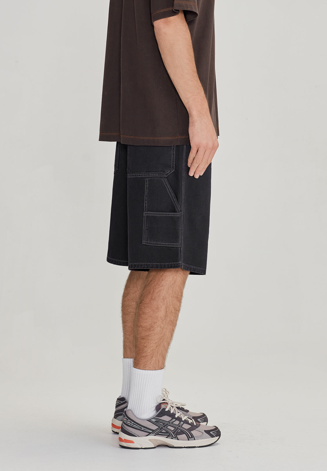 MENS CARPENTER SHORT, VINTAGE BLACK