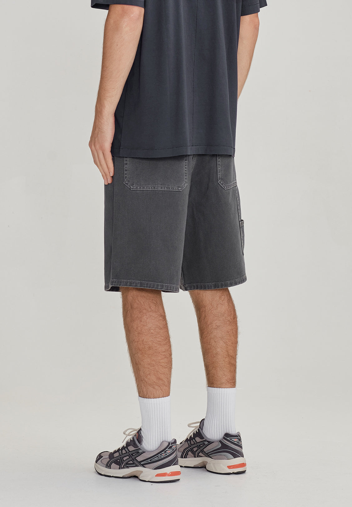 MENS CARPENTER SHORT, VINTAGE GREY