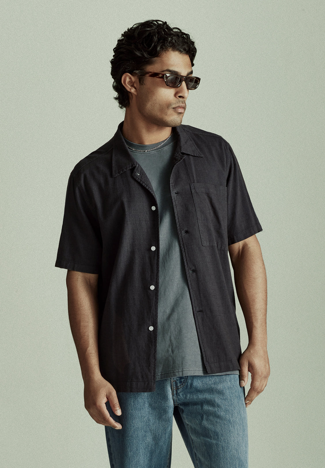 CAMPUS SS SHIRT, DARK NAVY