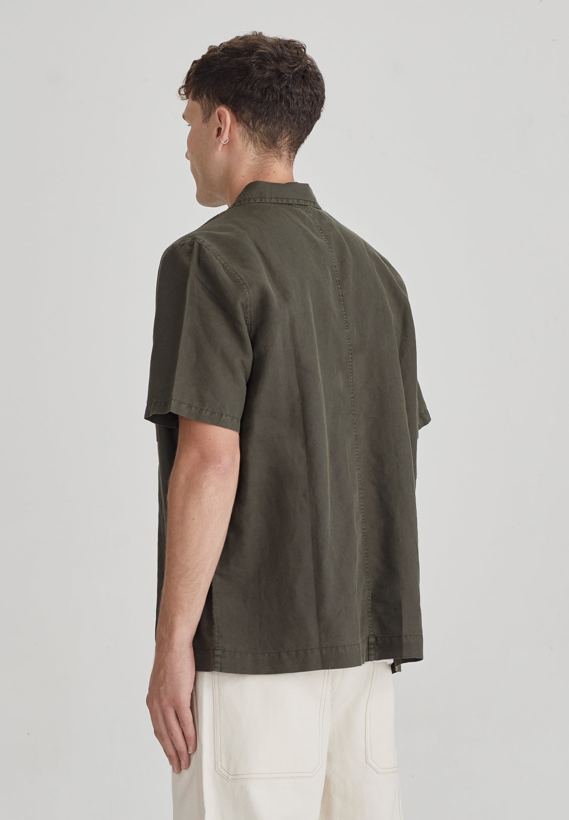 CAMPUS SS SHIRT, OLIVE GREY