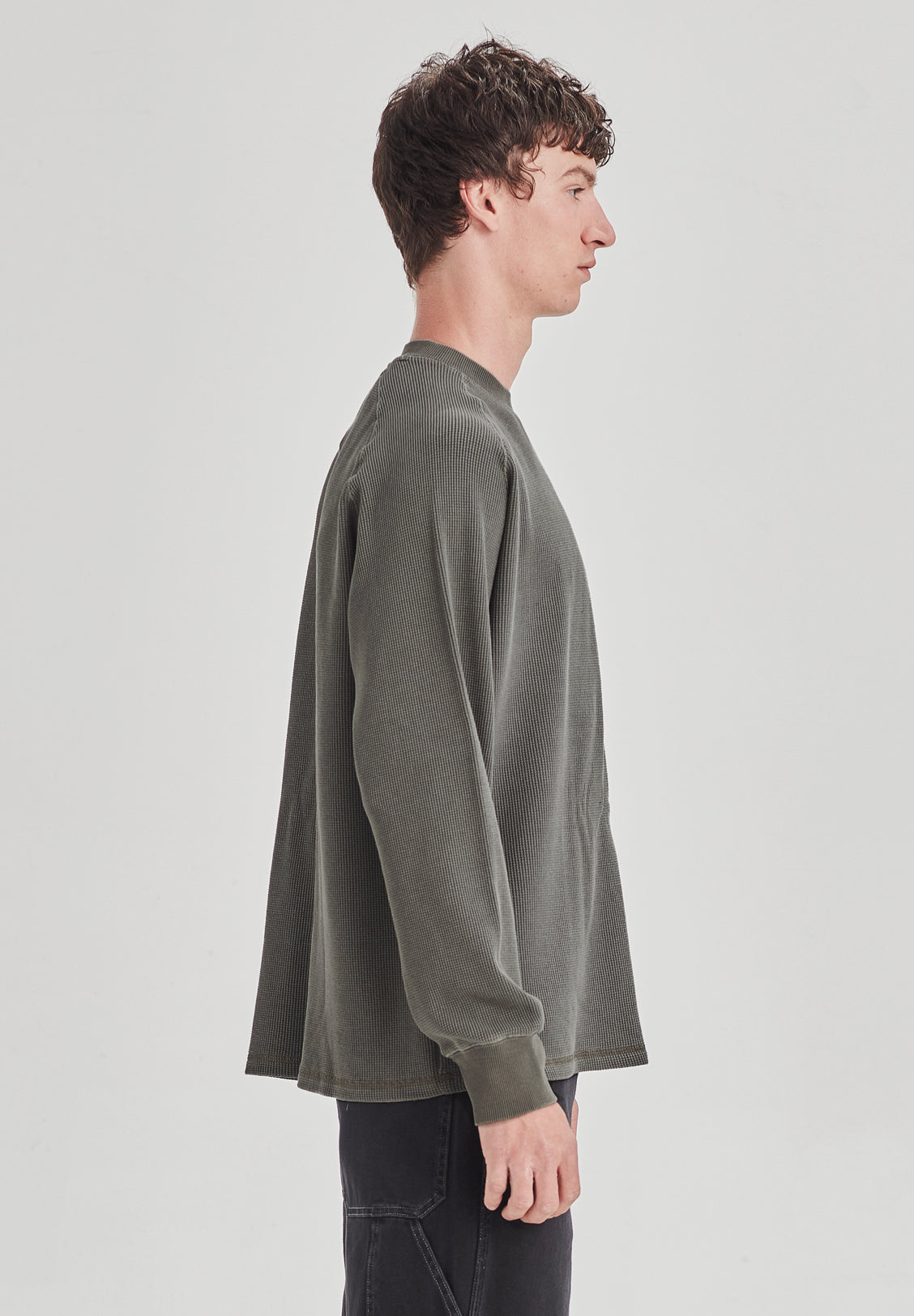 HEAVY WAFFLE LS, VINTAGE FOG