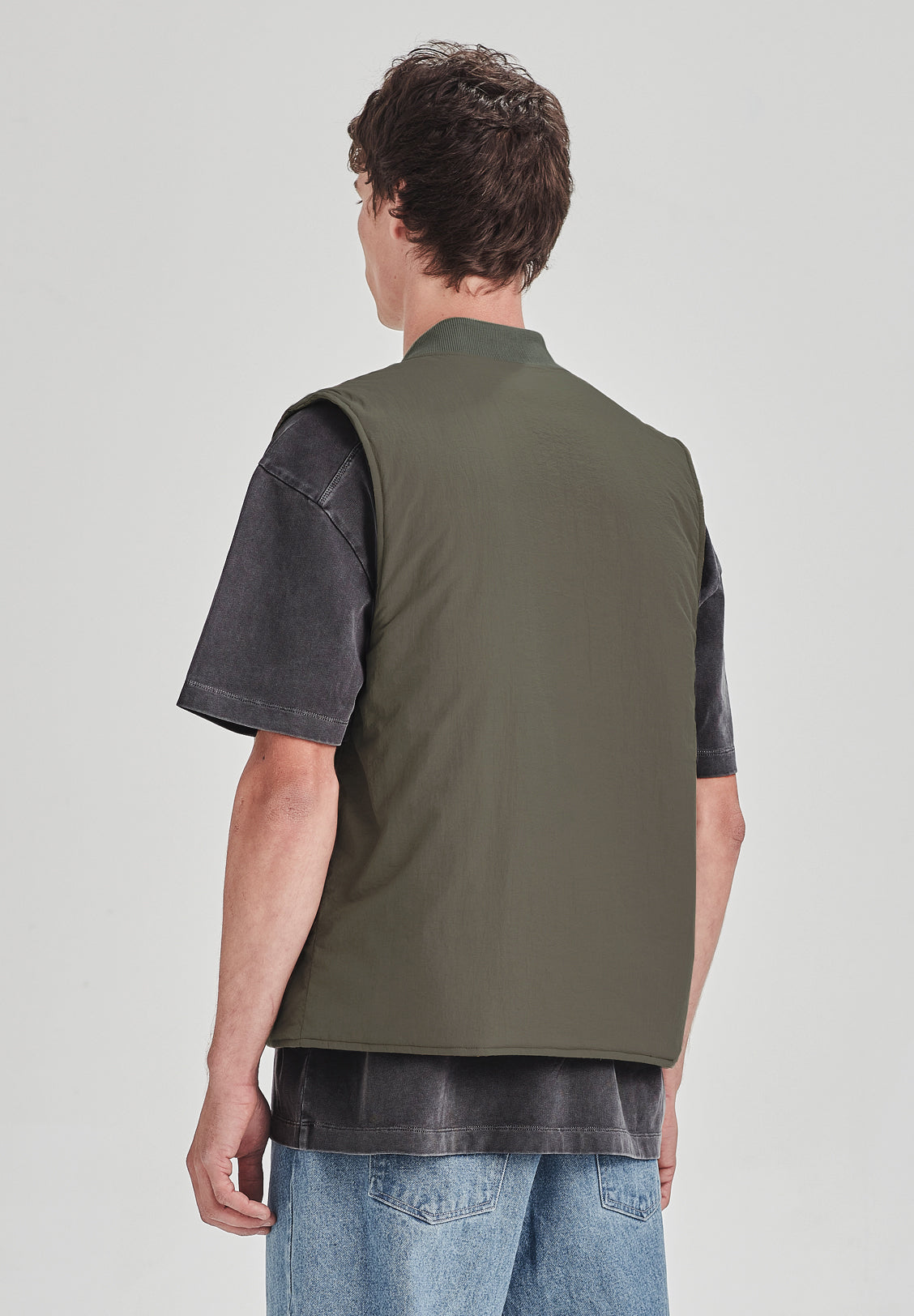 PADDED VEST, OLIVE