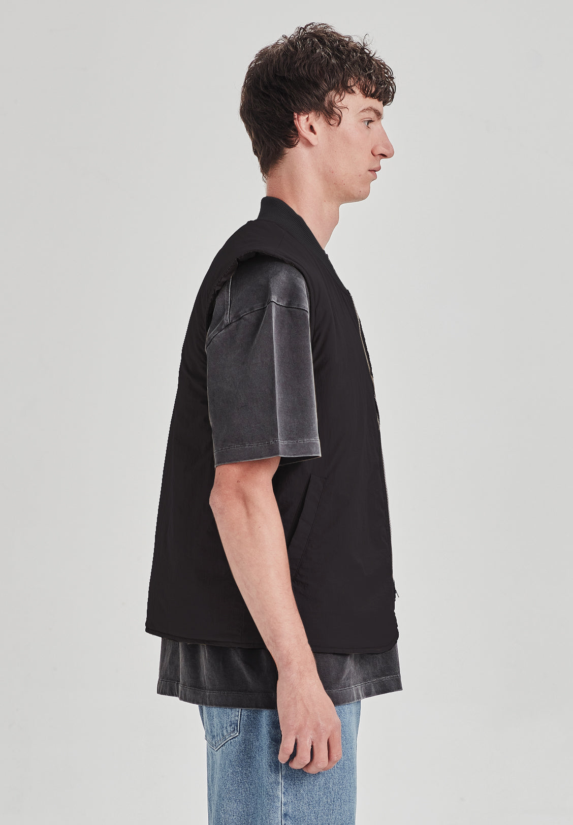 PADDED VEST, BLACK