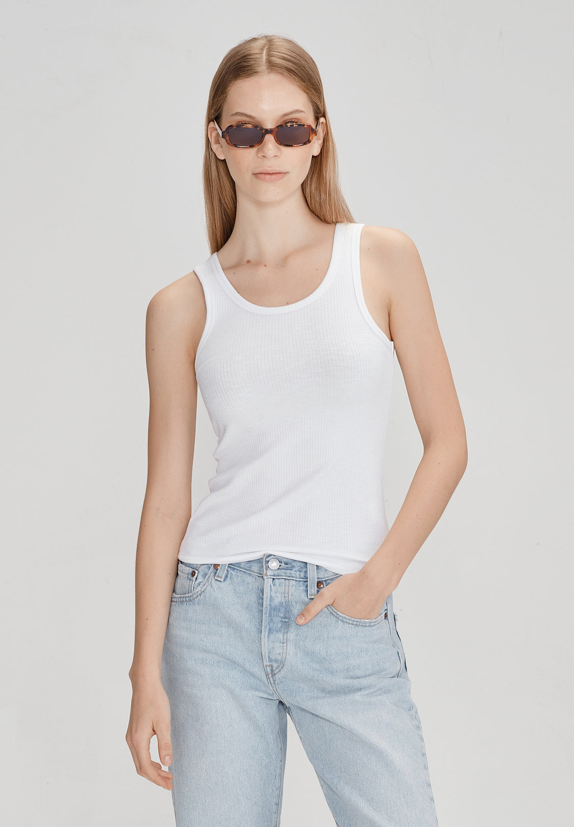 BASE RIB TANK, WHITE