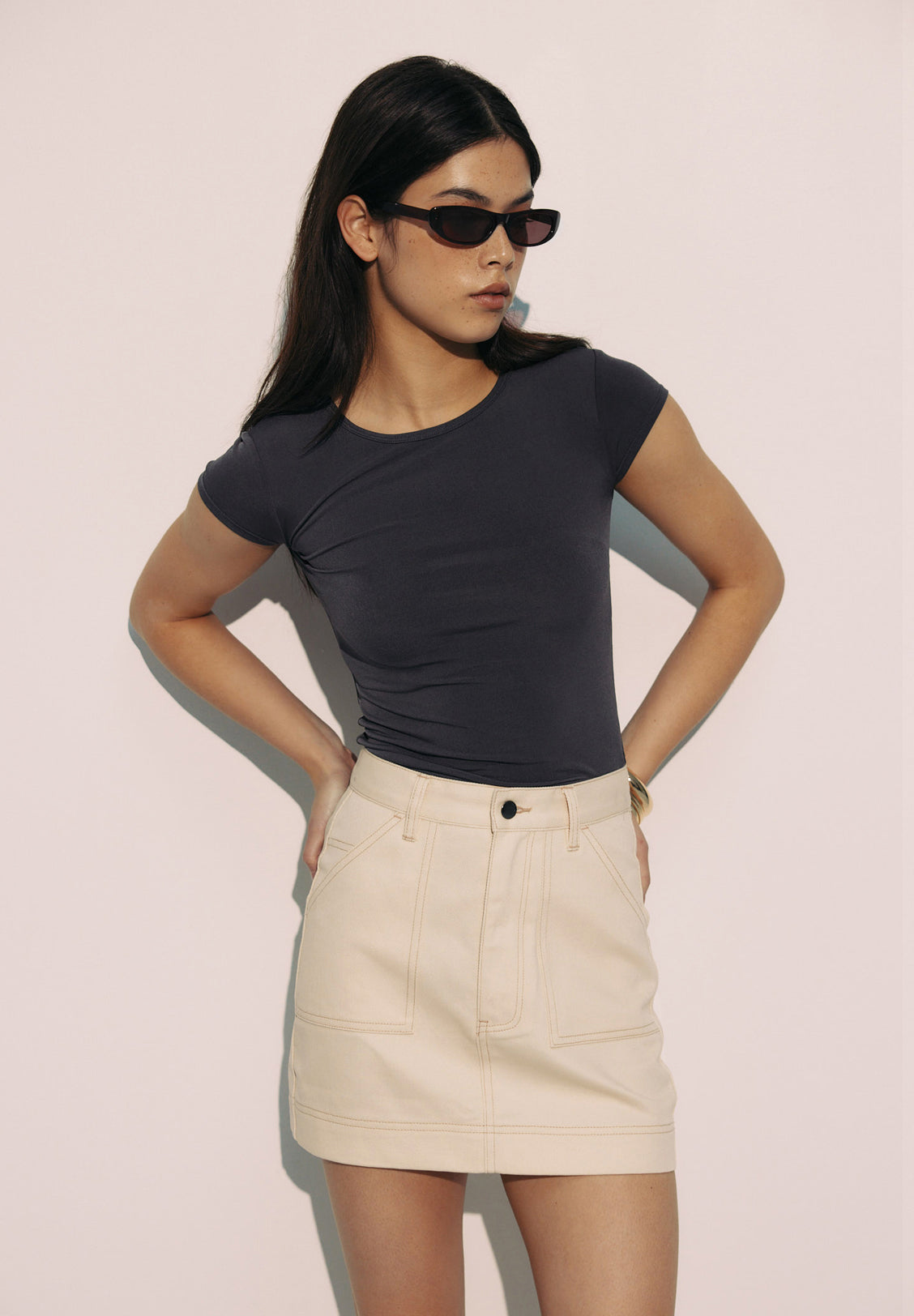 UTILITY SKIRT, ECRU