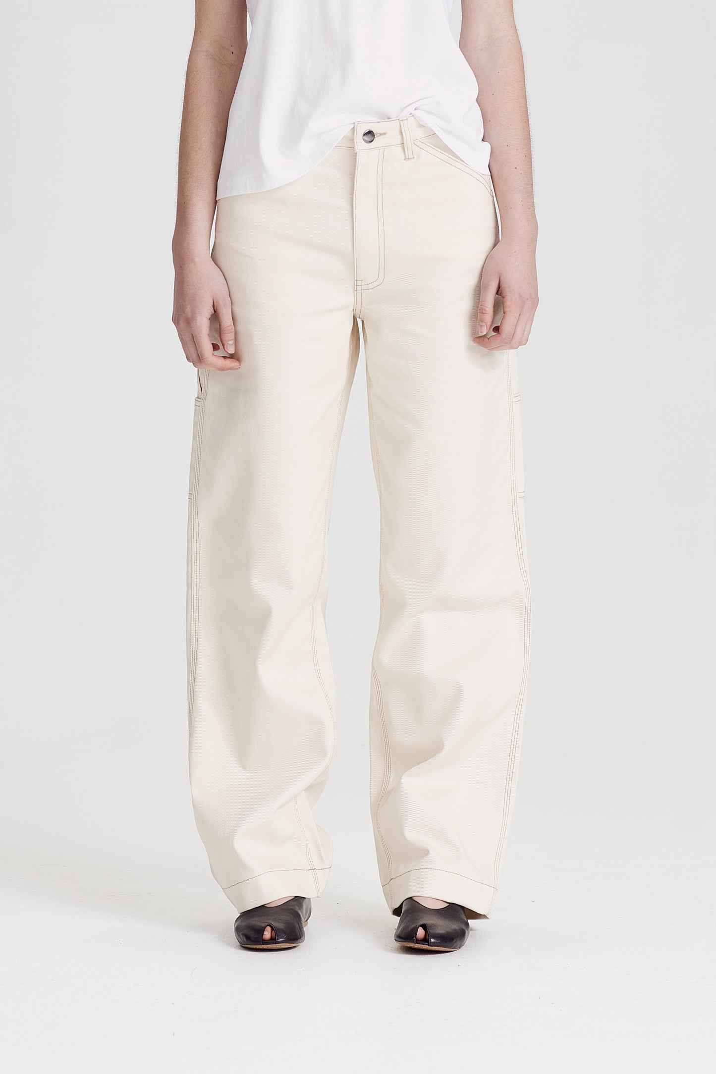 WOMENS CARPENTER PANT, ECRU