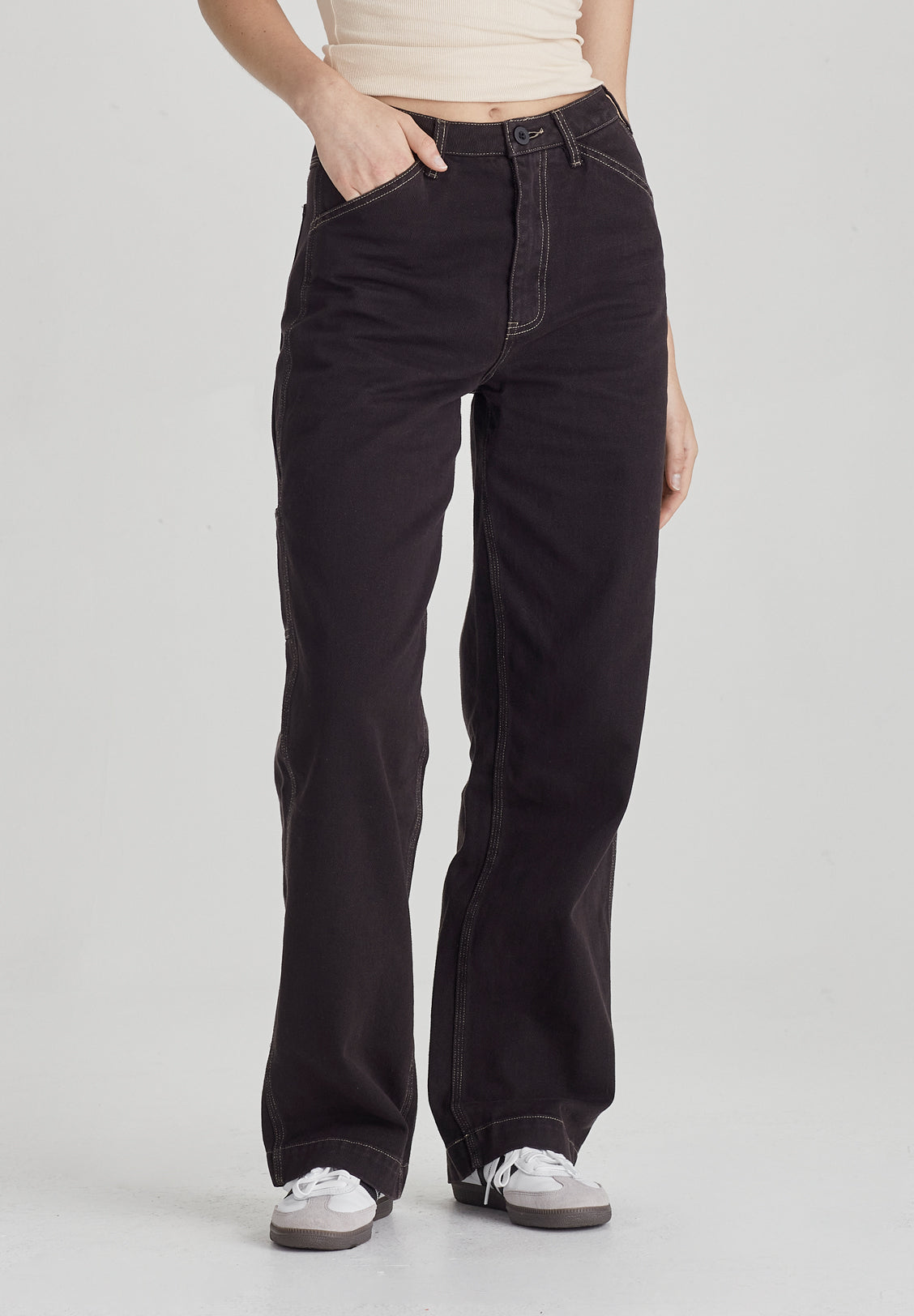 WOMENS CARPENTER PANT, VINTAGE BLACK