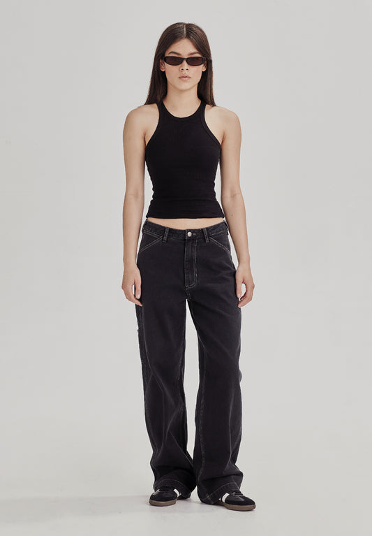 WOMENS CARPENTER PANT, VINTAGE BLACK