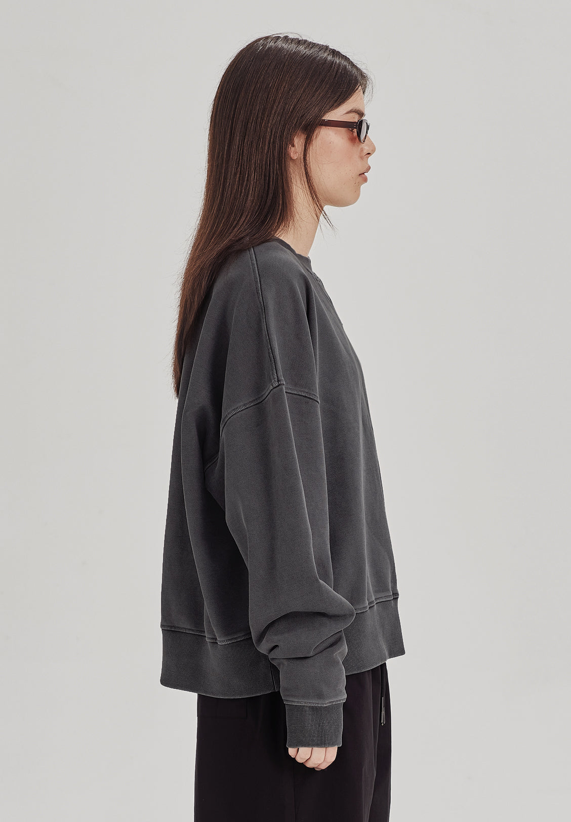 FLEECE LEISURE CREW, VINTAGE GREY