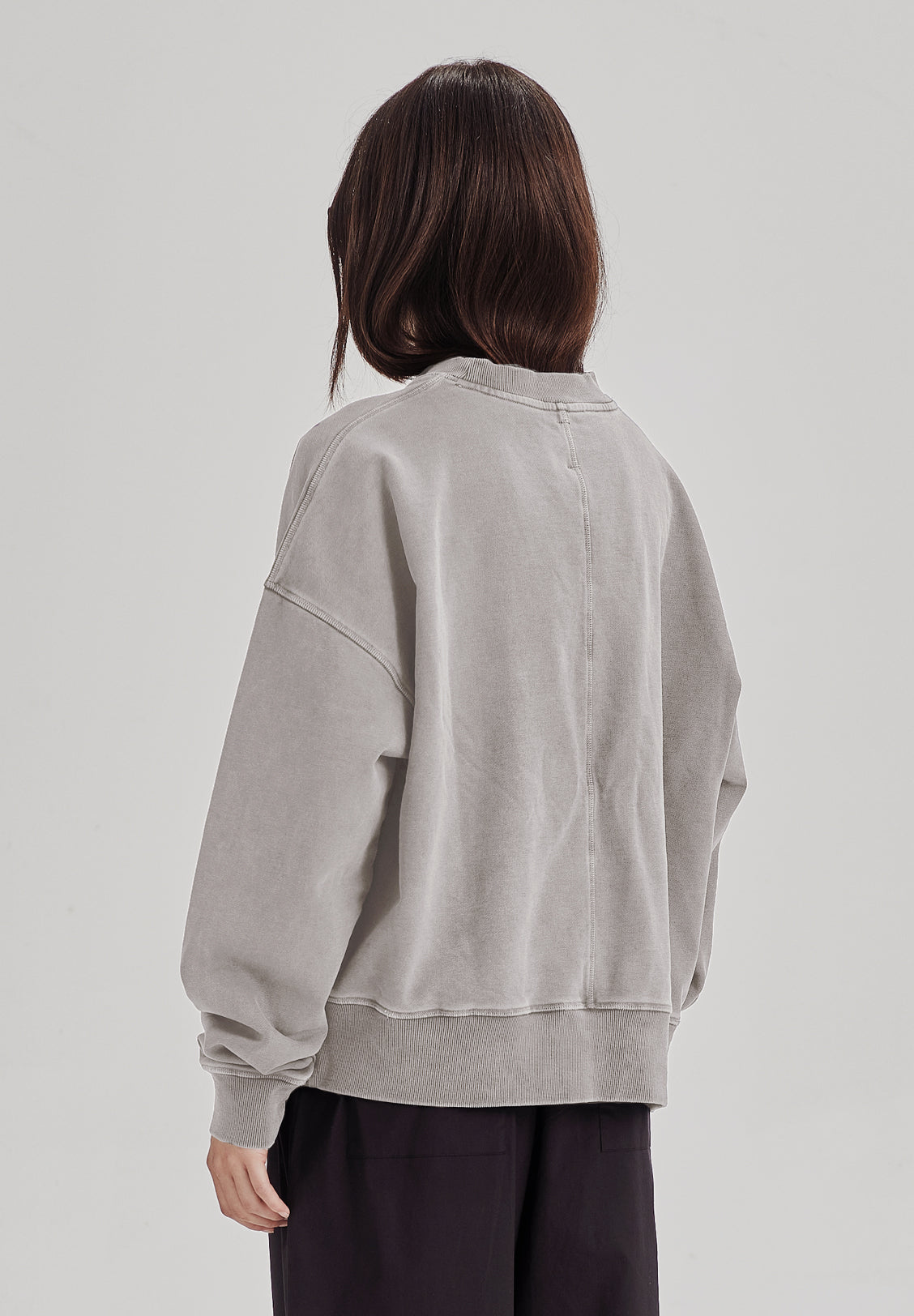 FLEECE LEISURE CREW, VINTAGE STONE