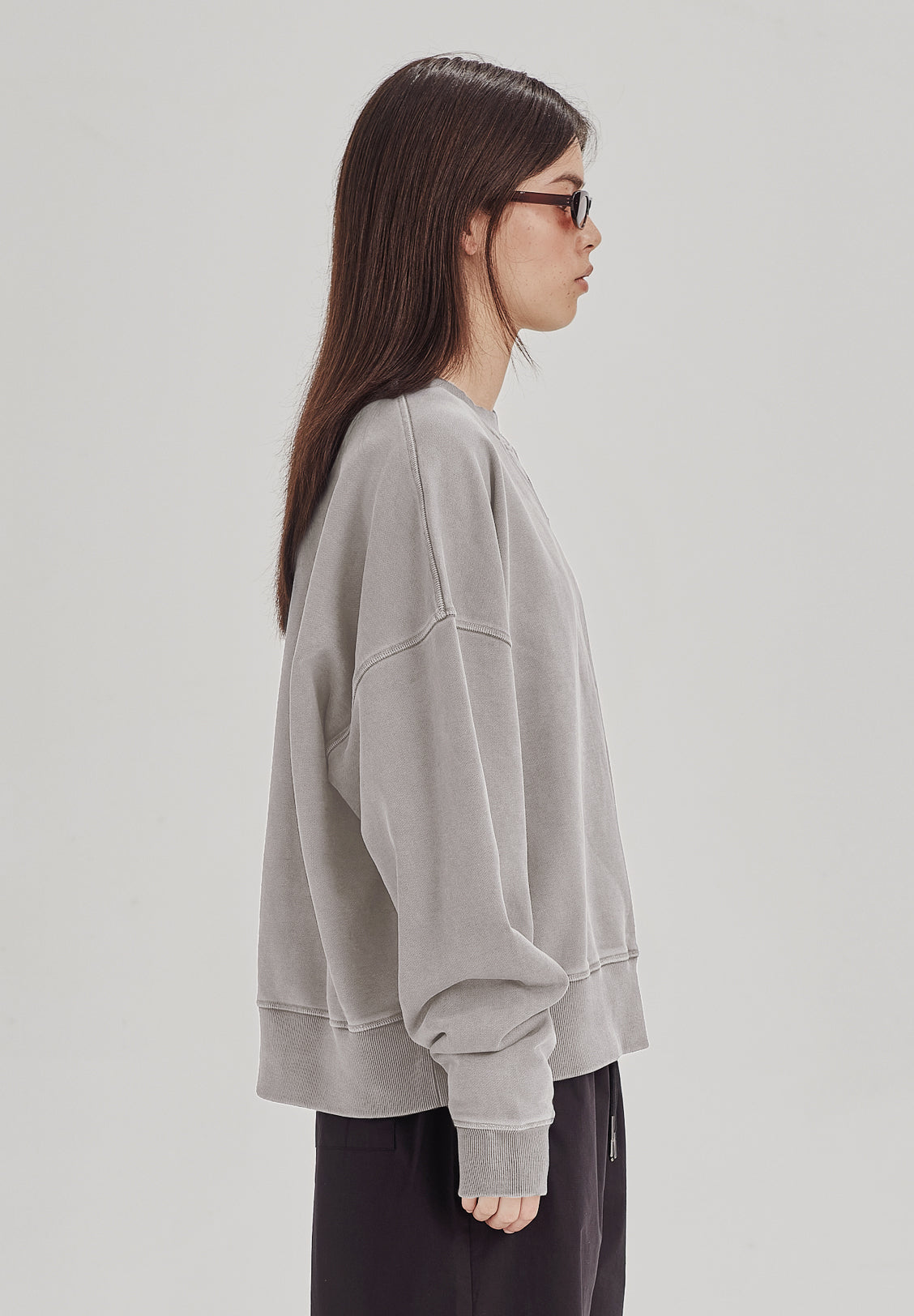 FLEECE LEISURE CREW, VINTAGE STONE
