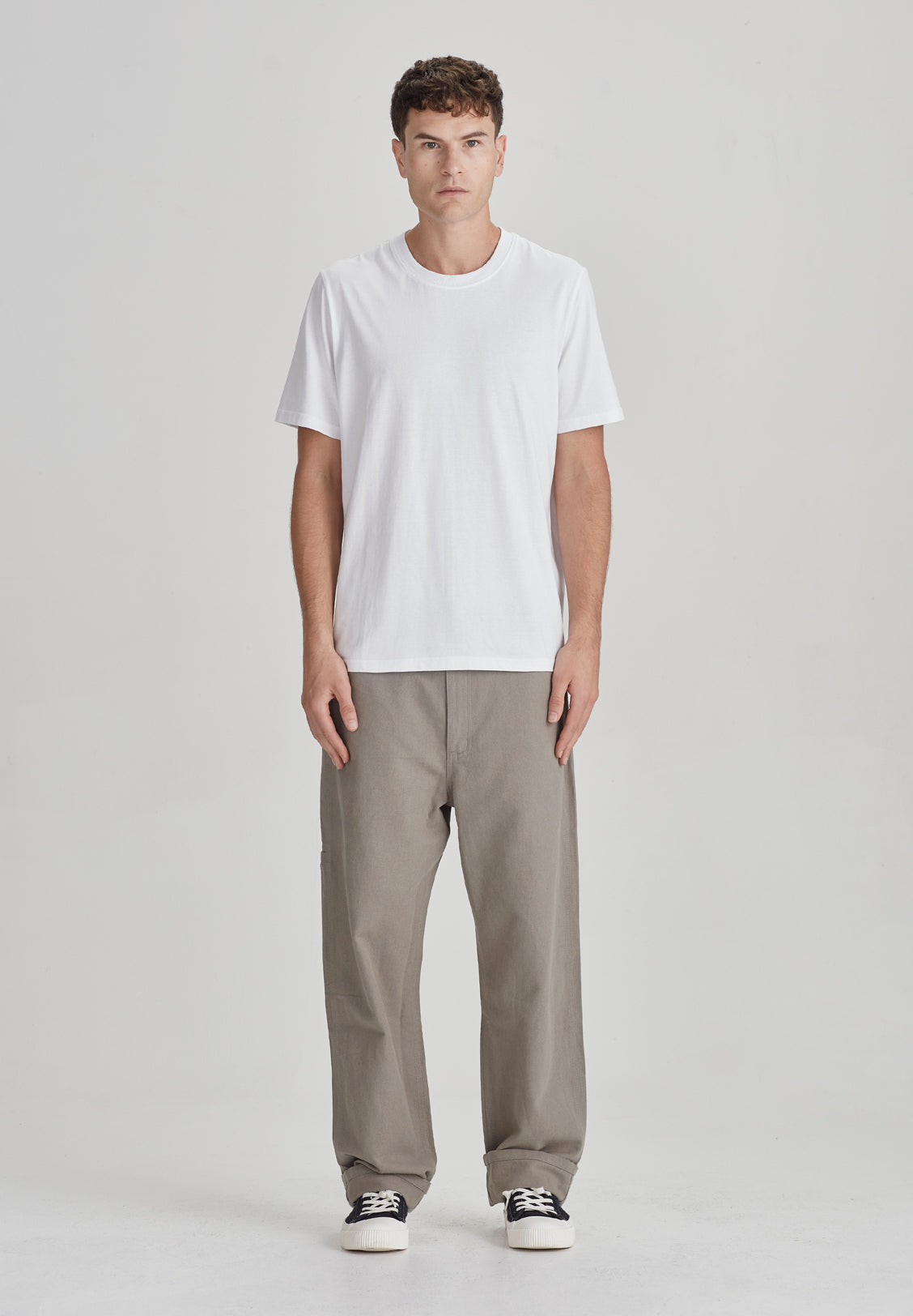 LINEN/COTTON WORK PANT, SMOKE – LAST ONES