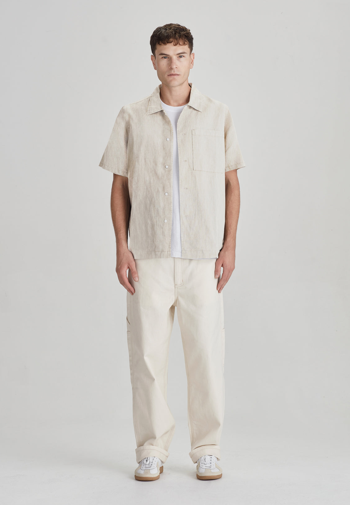CAMPUS SS SHIRT, NATURAL