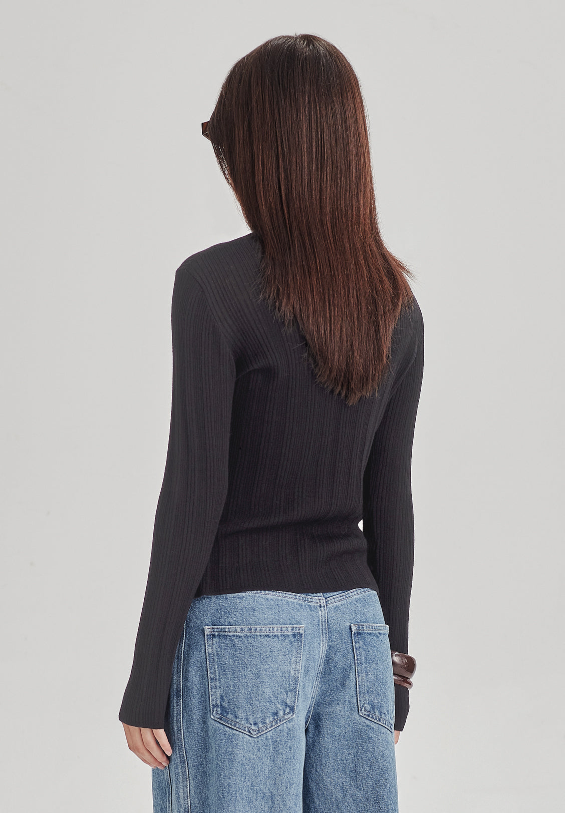 SUPERFINE MERINO BASE KNIT LS, CHARCOAL
