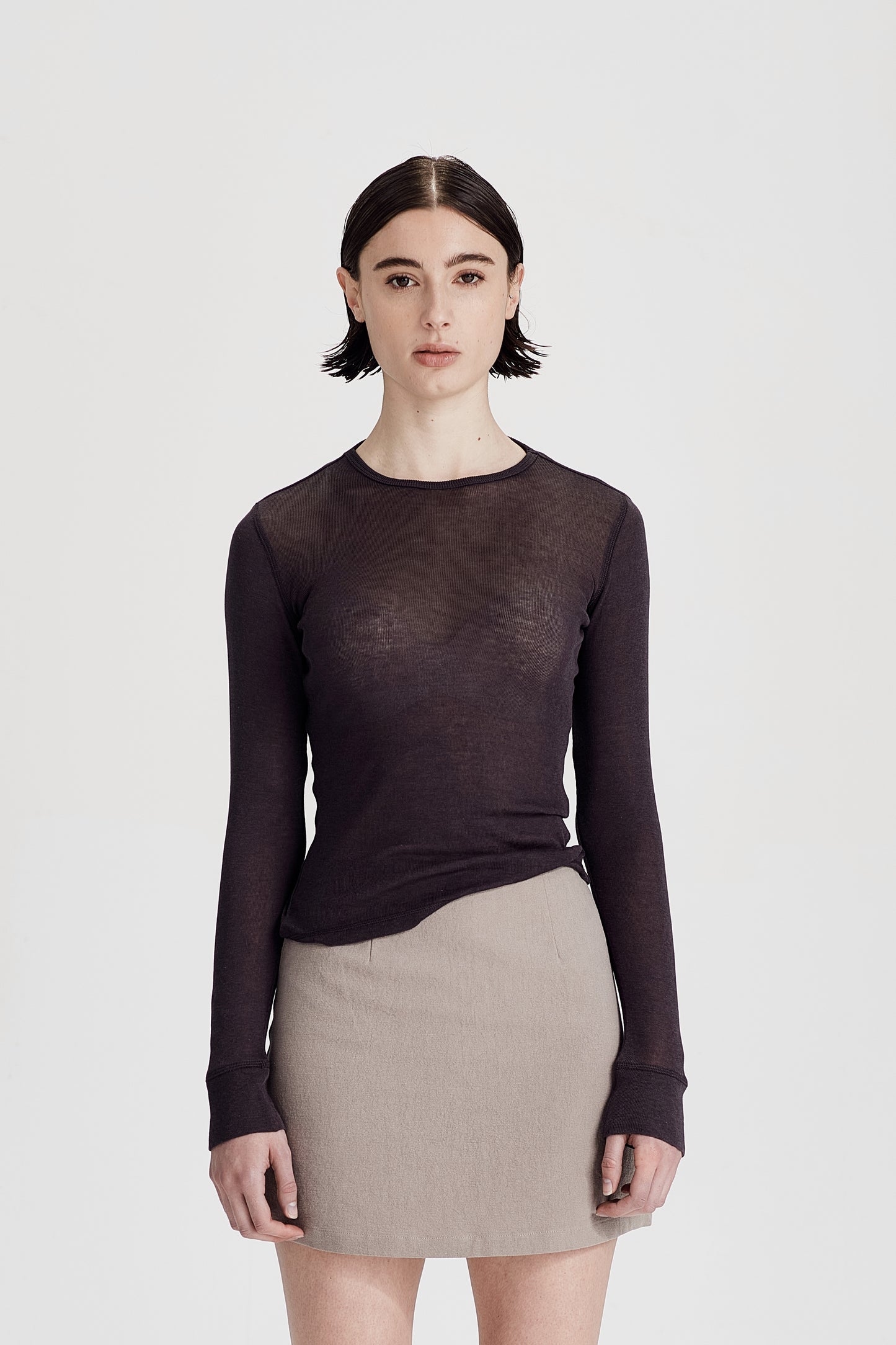 ULTRAFINE LS LAYER TEE, BLACK