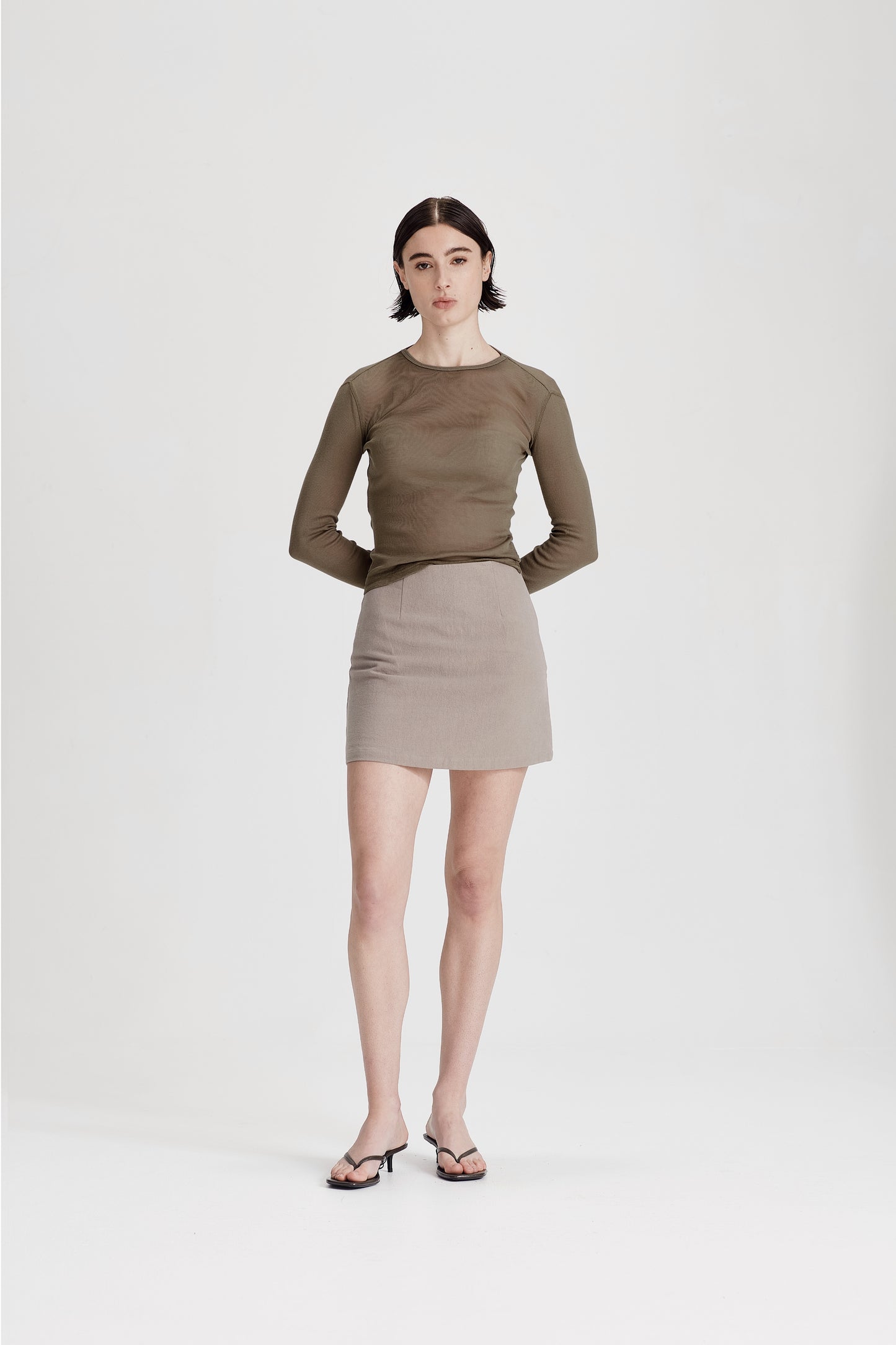 ULTRAFINE LS LAYER TEE, OLIVE