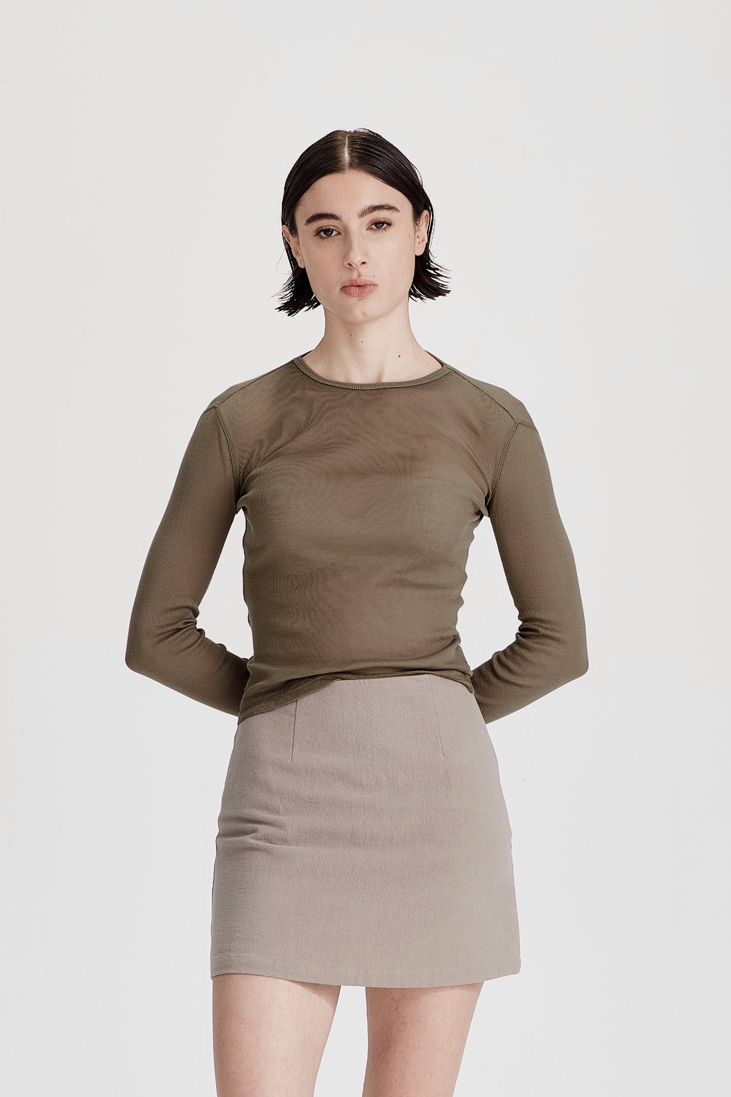 ULTRAFINE LS LAYER TEE, OLIVE