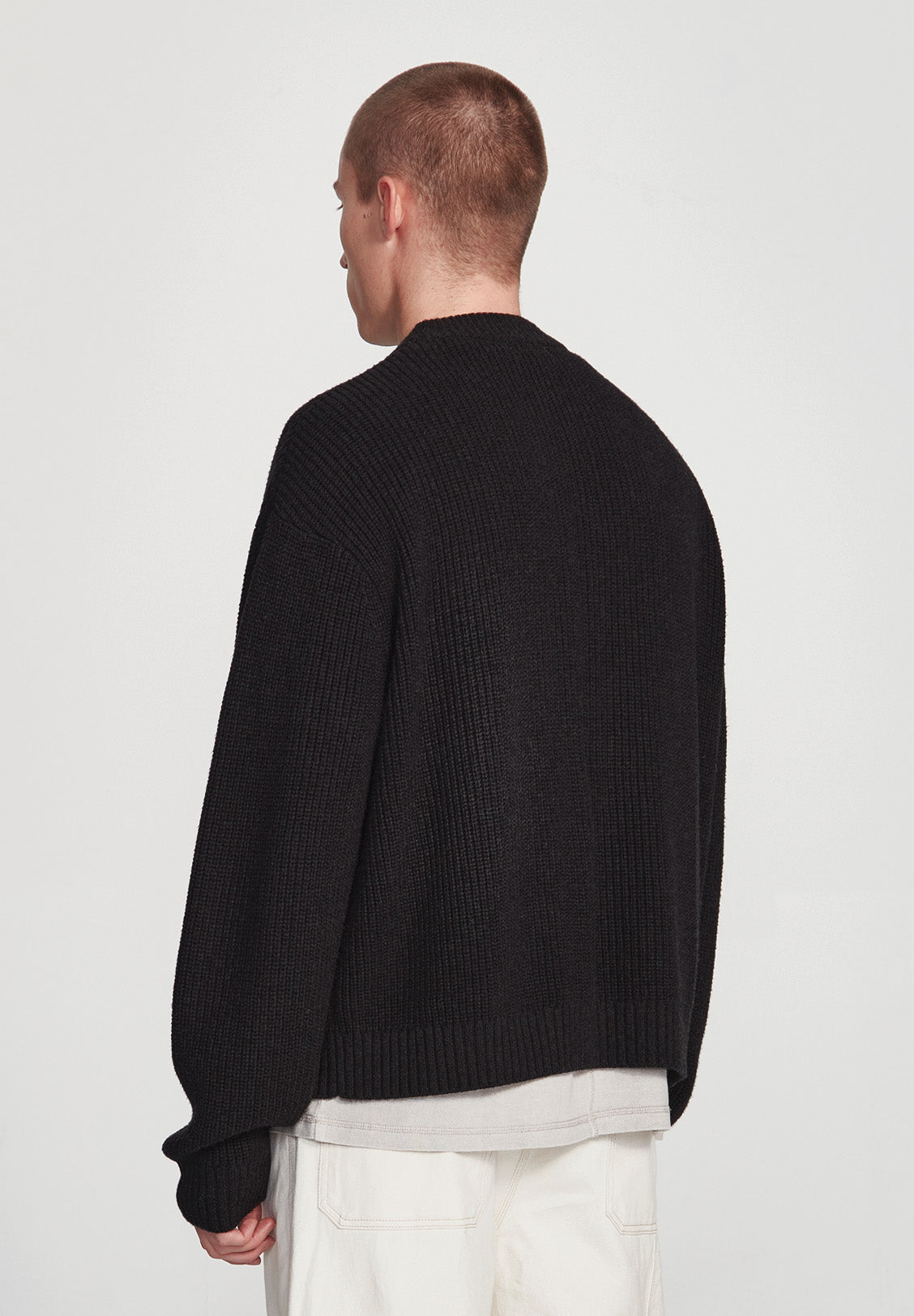 OVERSIZED KNIT JUMPER, BLACK