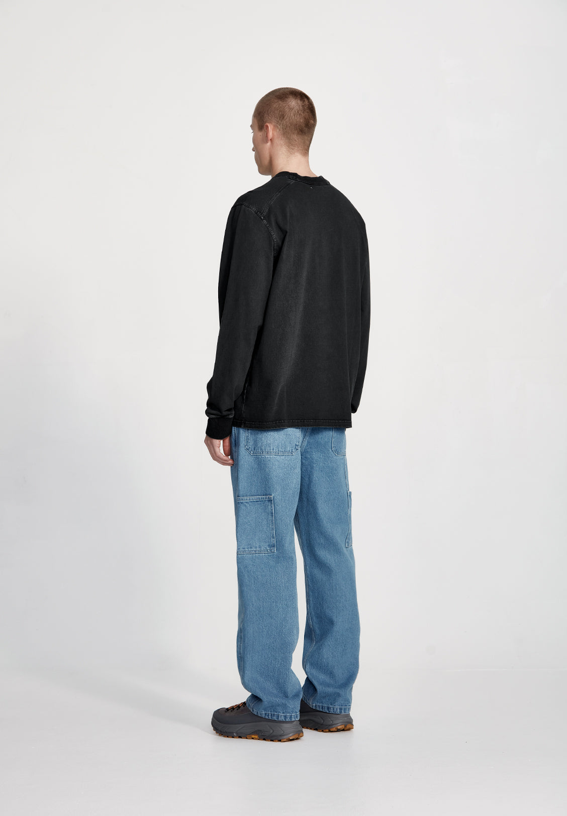 HEAVY LS TEE, VINTAGE BLACK